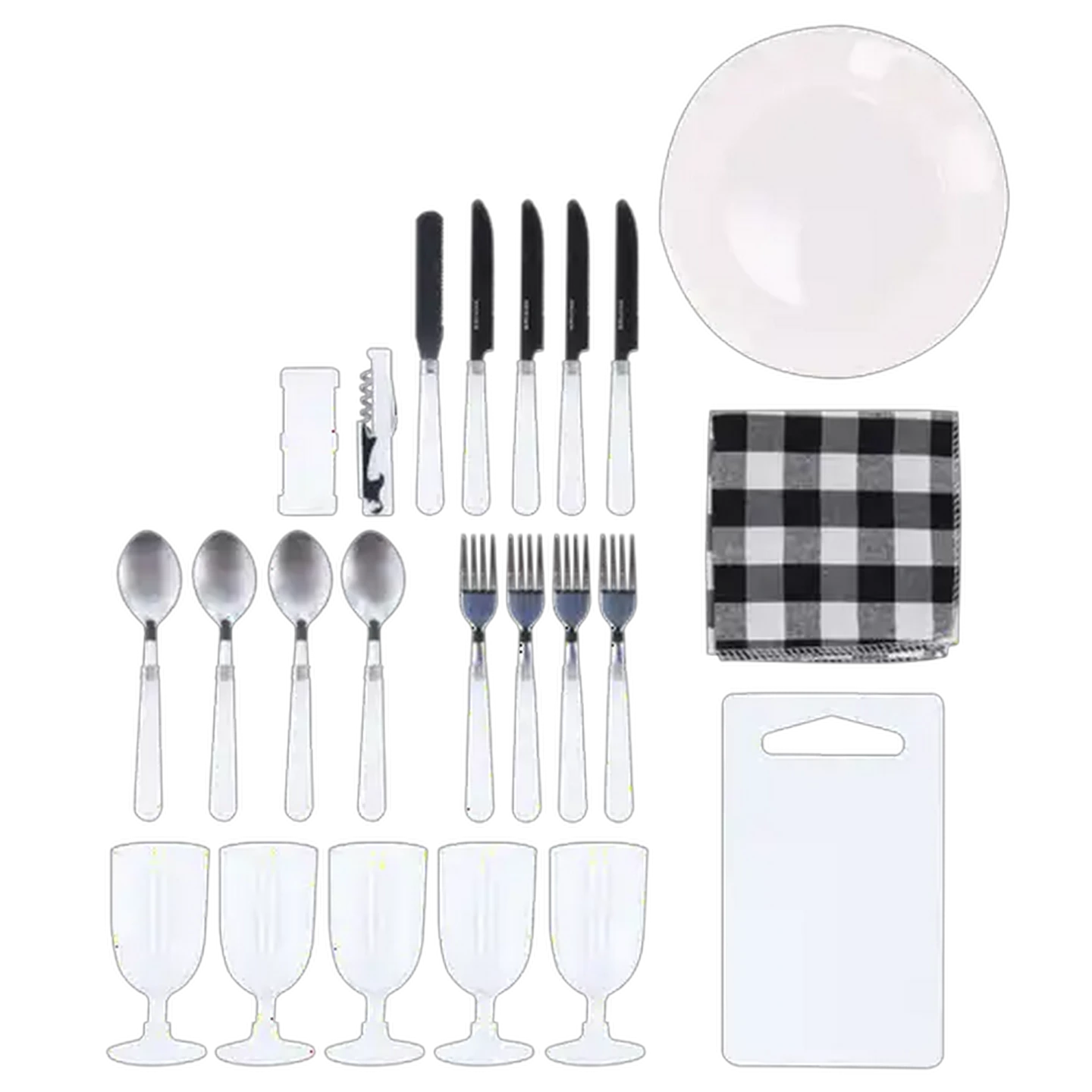 Image of Bush Baby Rucksack Picnic Set 25 Piece (Colour May Vary)