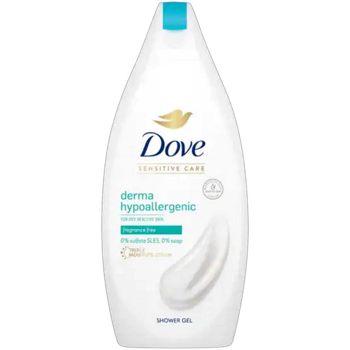 Image of Dove Derma Hypoallergenic Fragrance Free Shower Gel 400ml