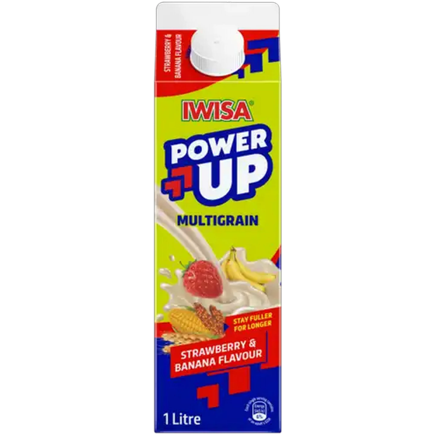 Image of Iwisa No.1 Power Up Strawberry & Banana Multigrain Mageu Drink 1L