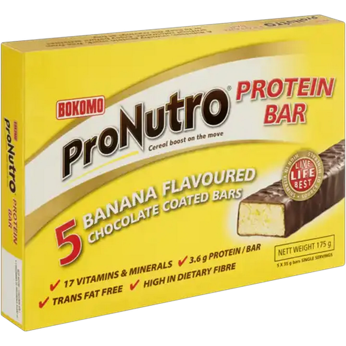 Image of Bokomo ProNutro Banana Flavoured Protein Bar 5 x 35g