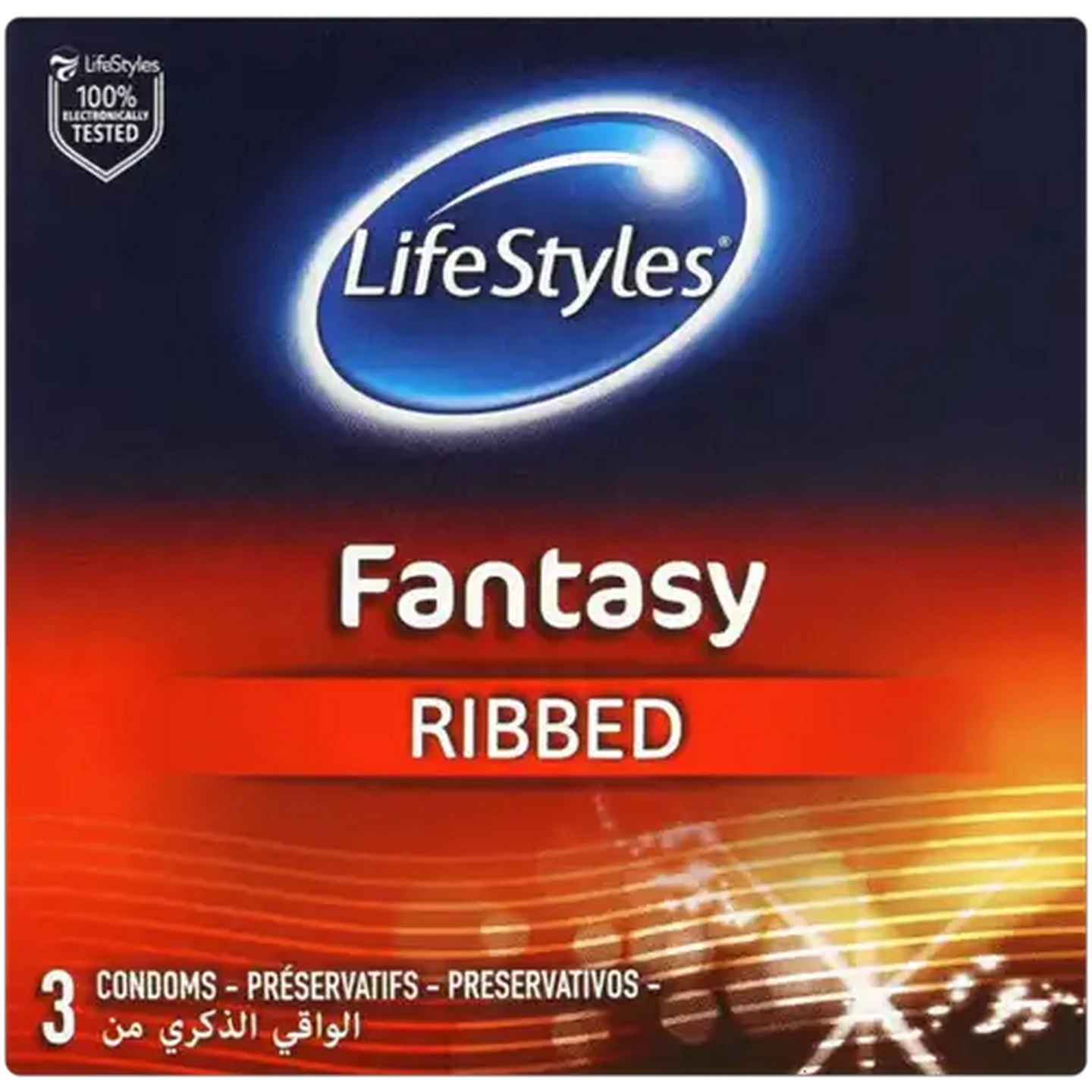 Image of LifeStyles Fantasy Ribbed Condoms 3 Pack