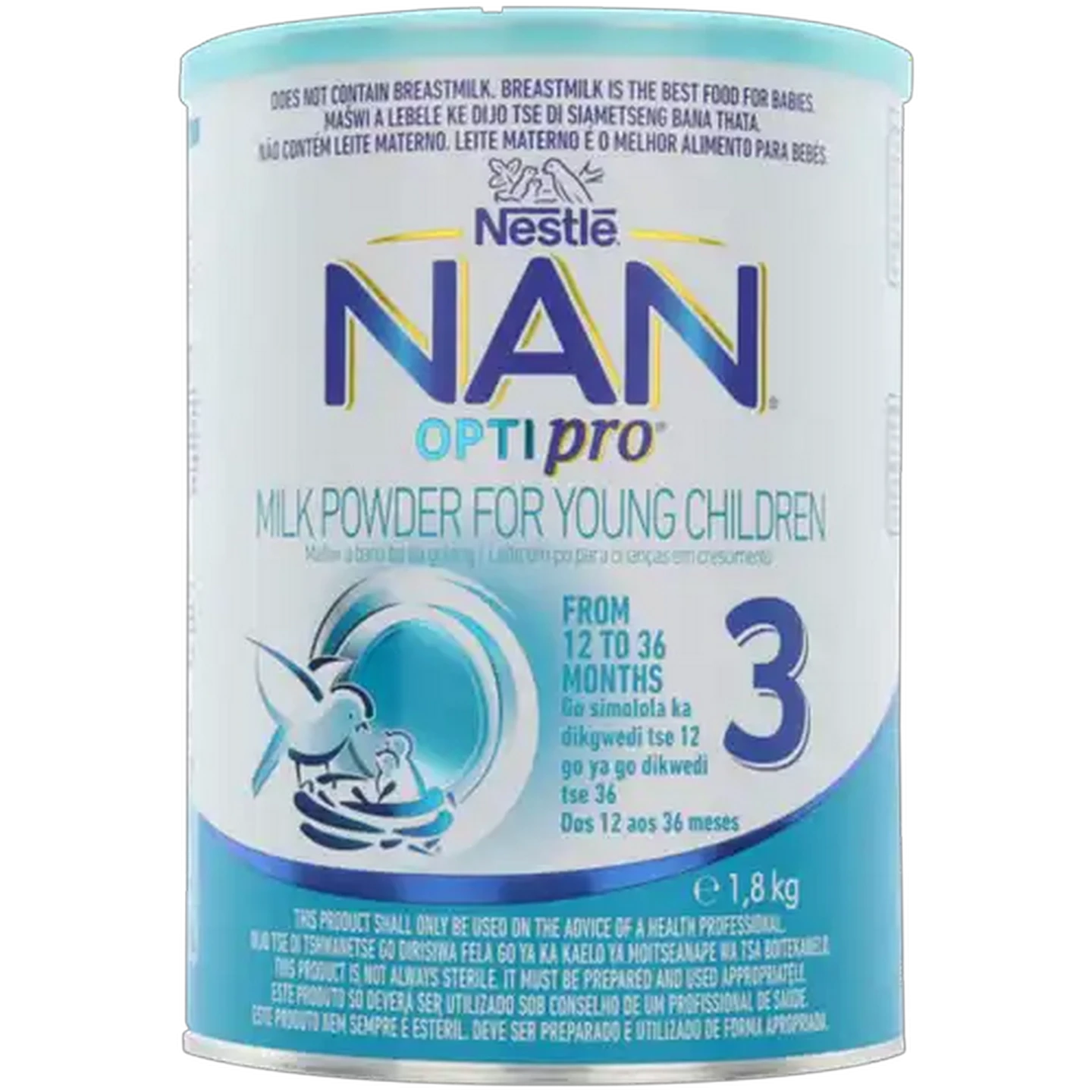 Image of NAN OPTIpro Stage 3 12-36 Months Milk Powder for Young Children 1.8kg