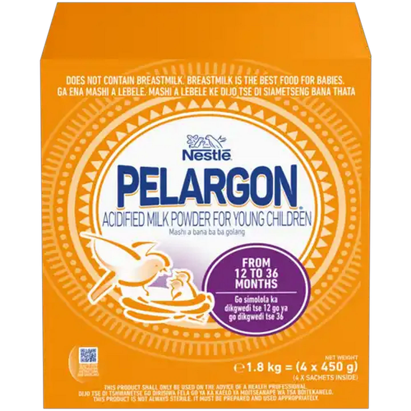 Image of Nestlé Pelargon Acidified Milk Powder for Young Children 4 x 450g