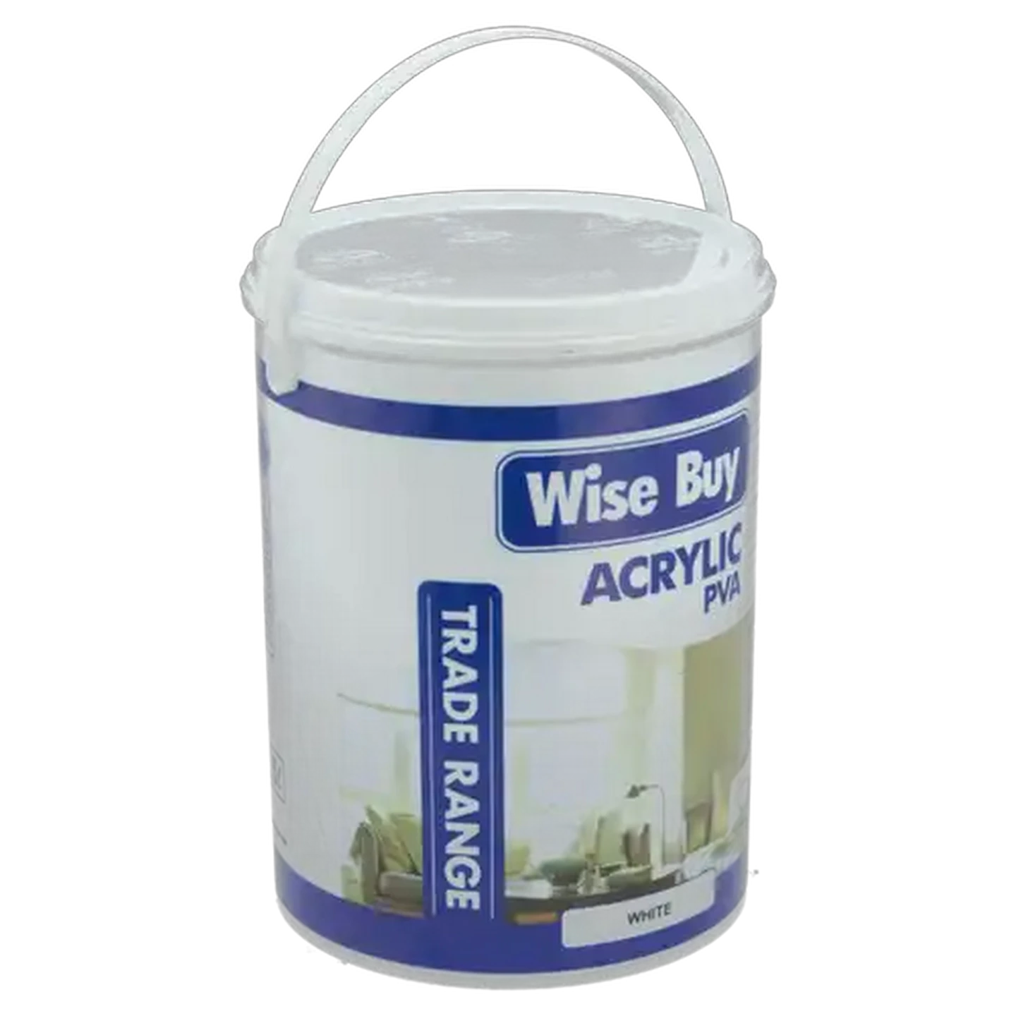 Image of Great Value Wise Buy White Acrylic PVA Paint 5L