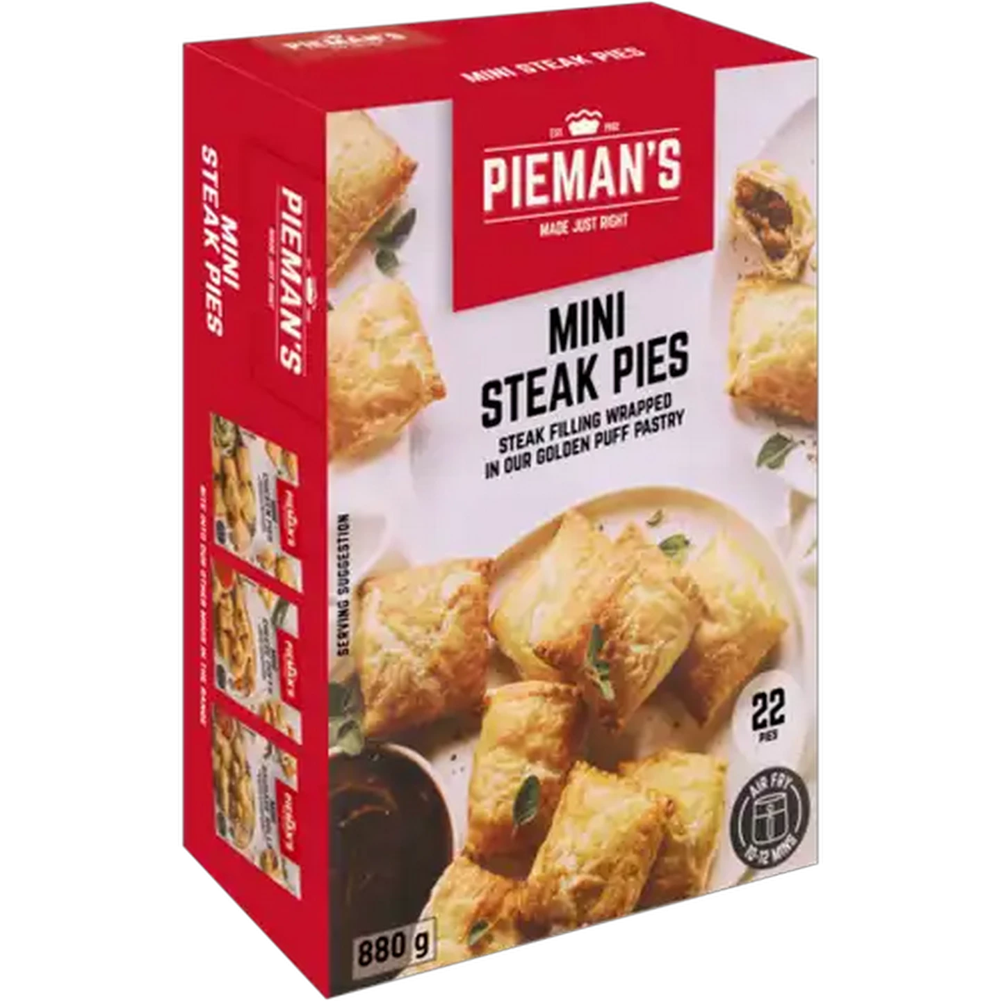 Image of PIEMAN’S Frozen Mini Steak Pies 22 x 40g