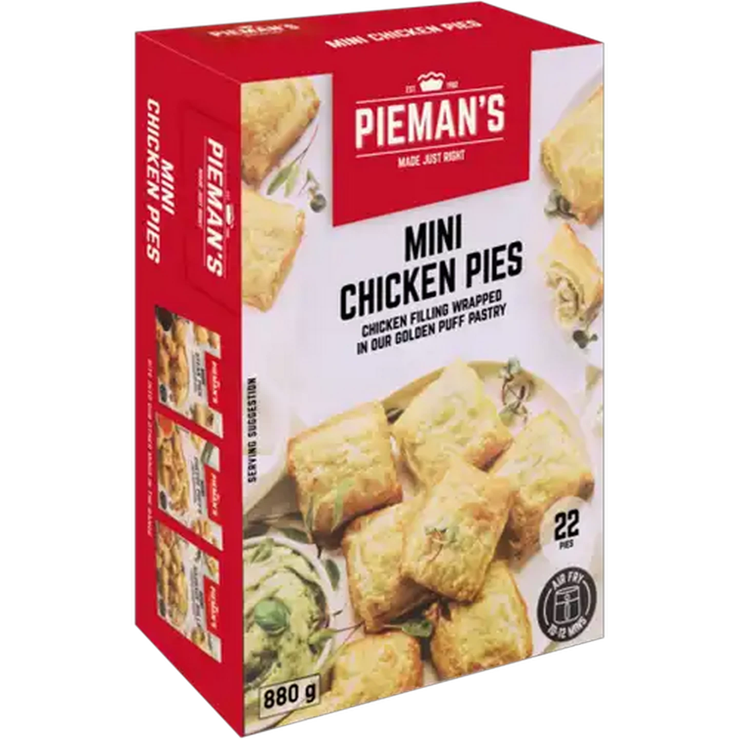 Image of PIEMAN’S Frozen Mini Chicken Pies 22 x 40g