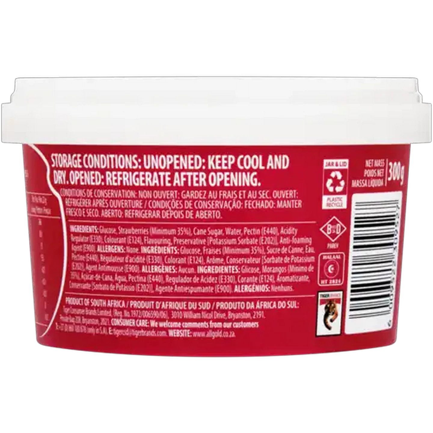 Image of ALL GOLD Strawberry Strawberry Jam 300g