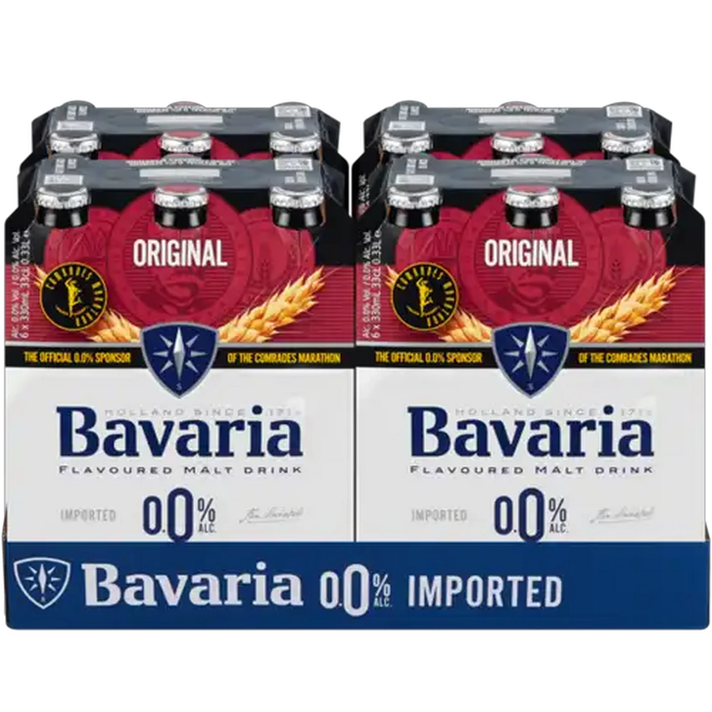 Image of Bavaria Original Non-Alcoholic Malt Drink Bottles 24 x 330ml