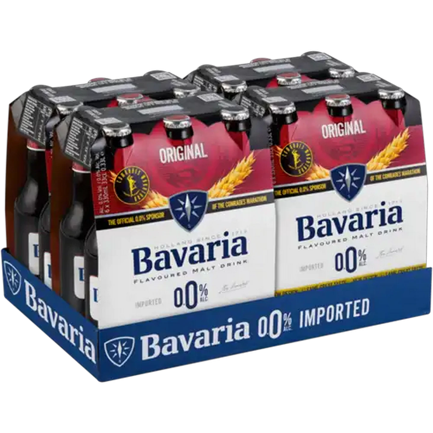 Image of Bavaria Original Non-Alcoholic Malt Drink Bottles 24 x 330ml