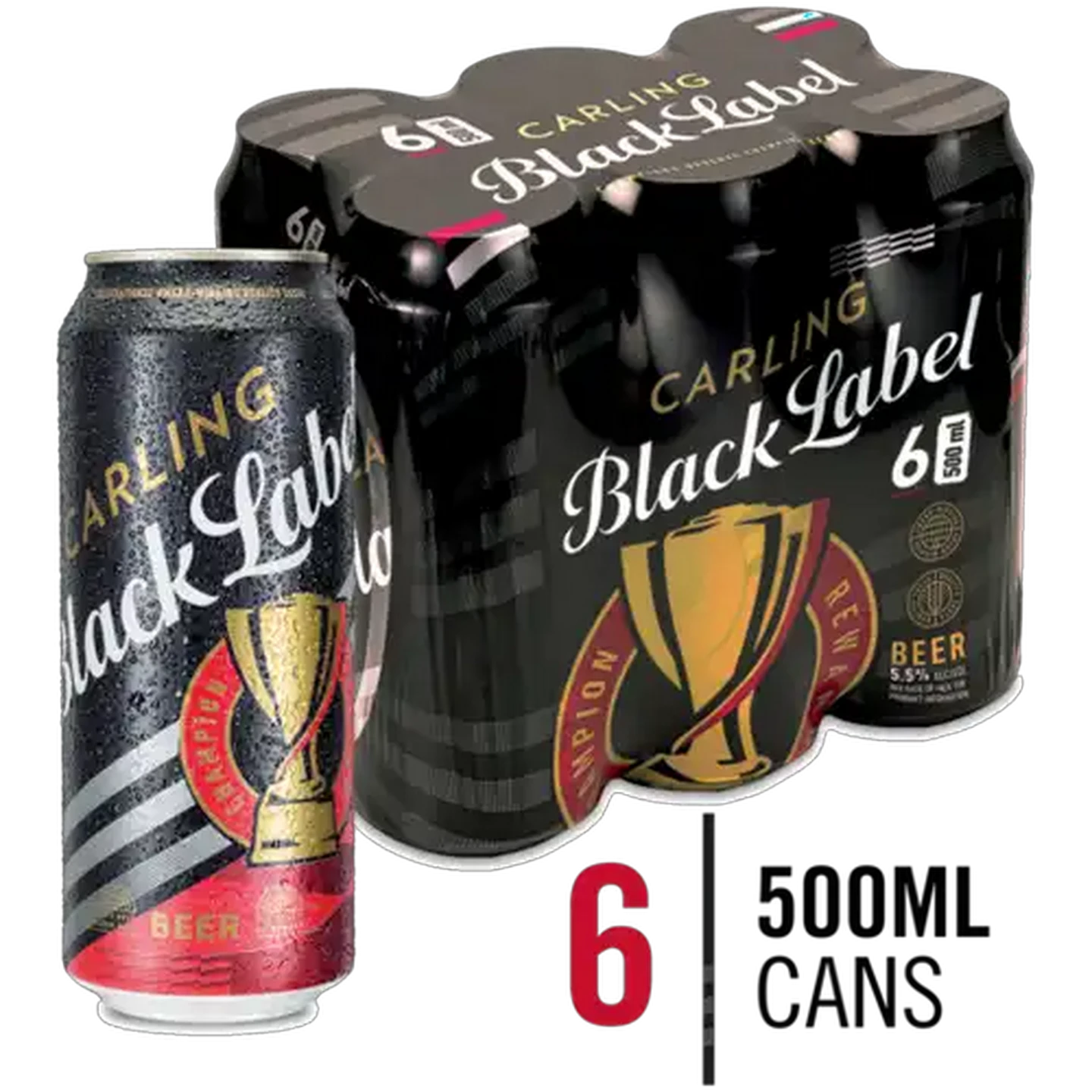 Image of Carling Black Label Beer Cans 6 x 500ml