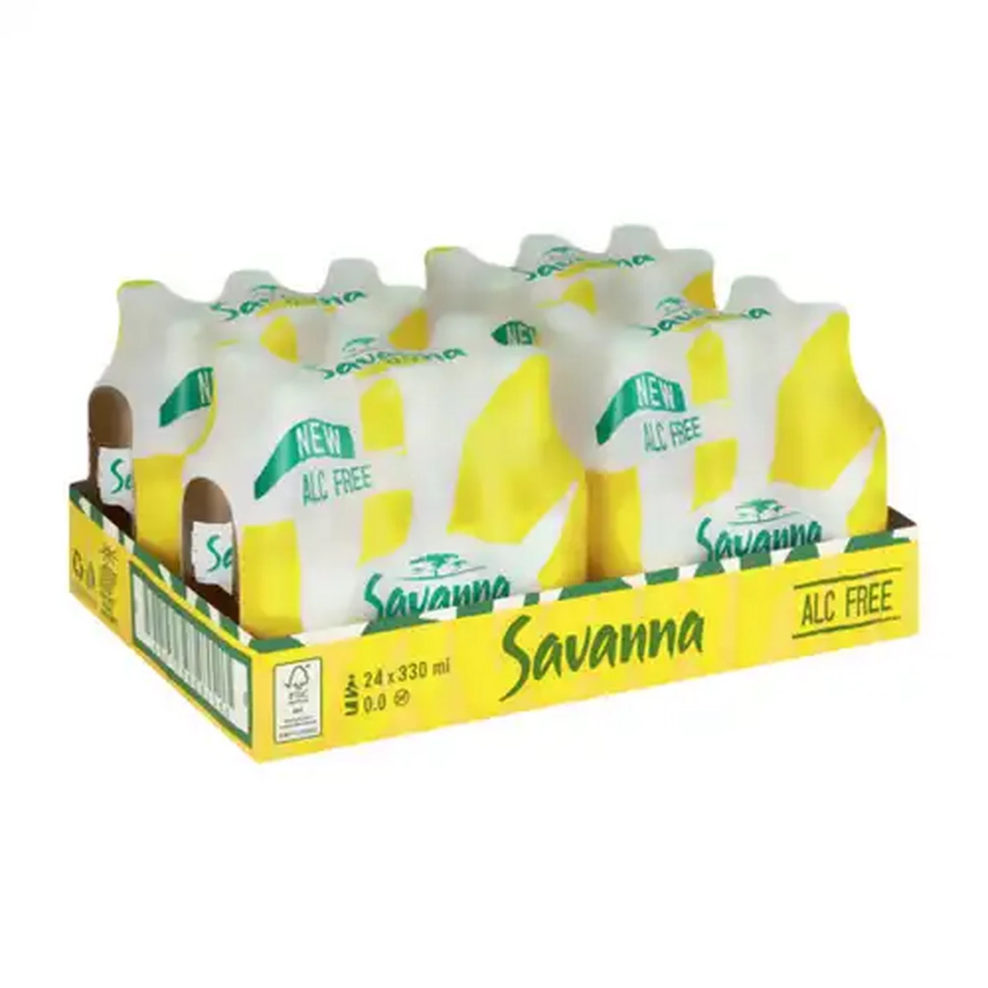 Image of Savanna 0.0 Non-Alcoholic Cider Bottles 24 x 330ml
