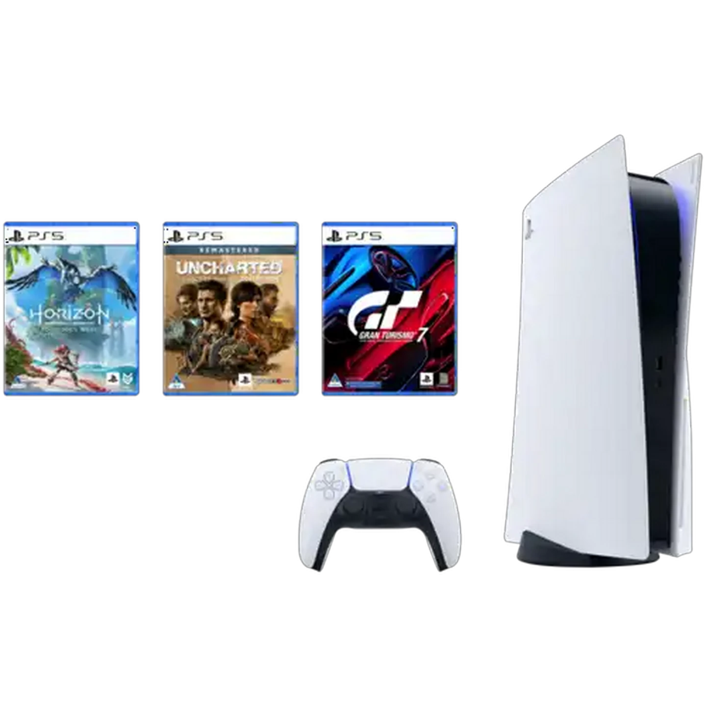 Image of PlayStation 5 Glacier White Console + Games Bundle