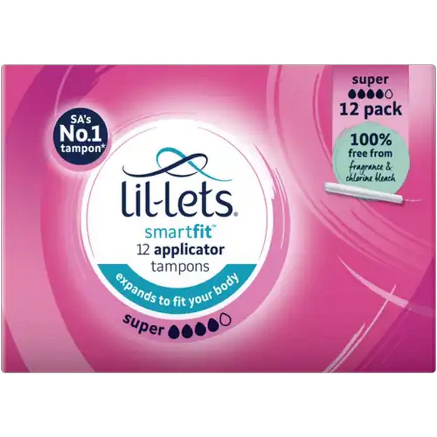 Image of Lil-Lets Smartfit Super Applicator Tampons 12 Pack