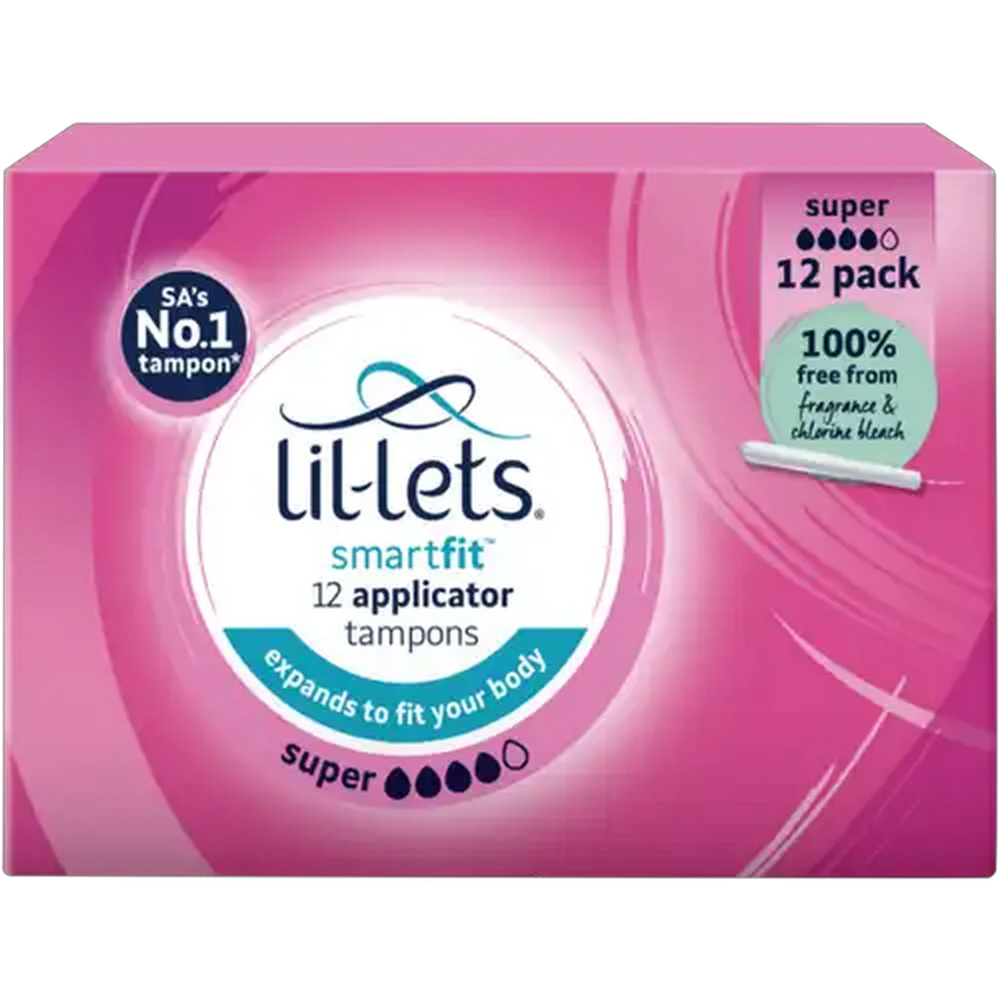 Image of Lil-Lets Smartfit Super Applicator Tampons 12 Pack