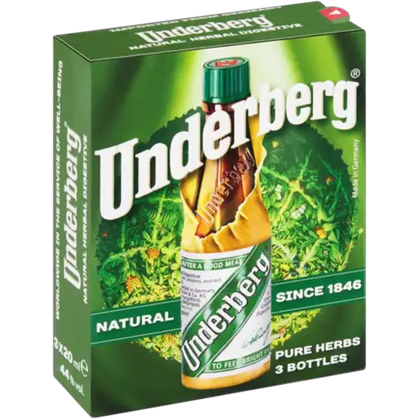Image of Underberg Natural Herbal Digestive Bitters 3 x 20ml