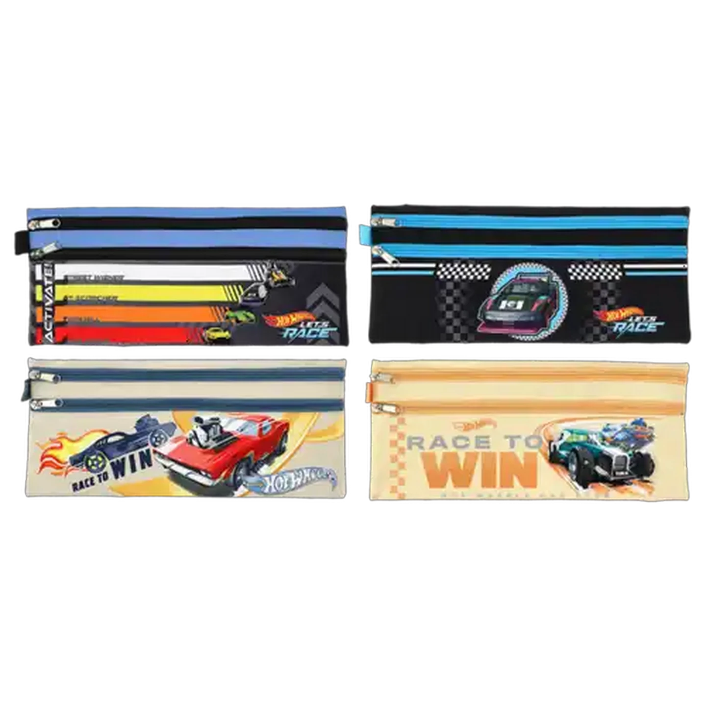 Image of Hot Wheels Double Compartment Pencil Bag 33cm (Design May Vary)