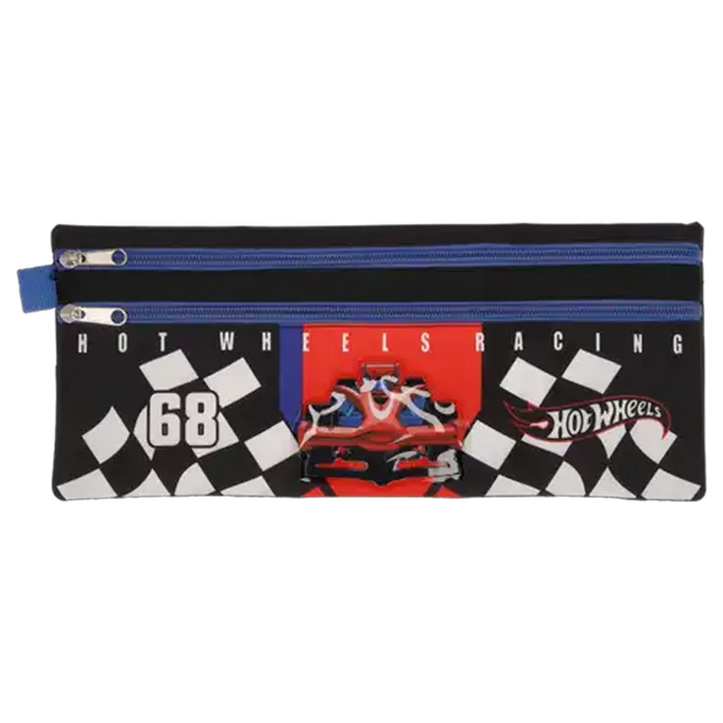 Image of Hot Wheels Double Compartment Pencil Bag 33cm (Design May Vary)