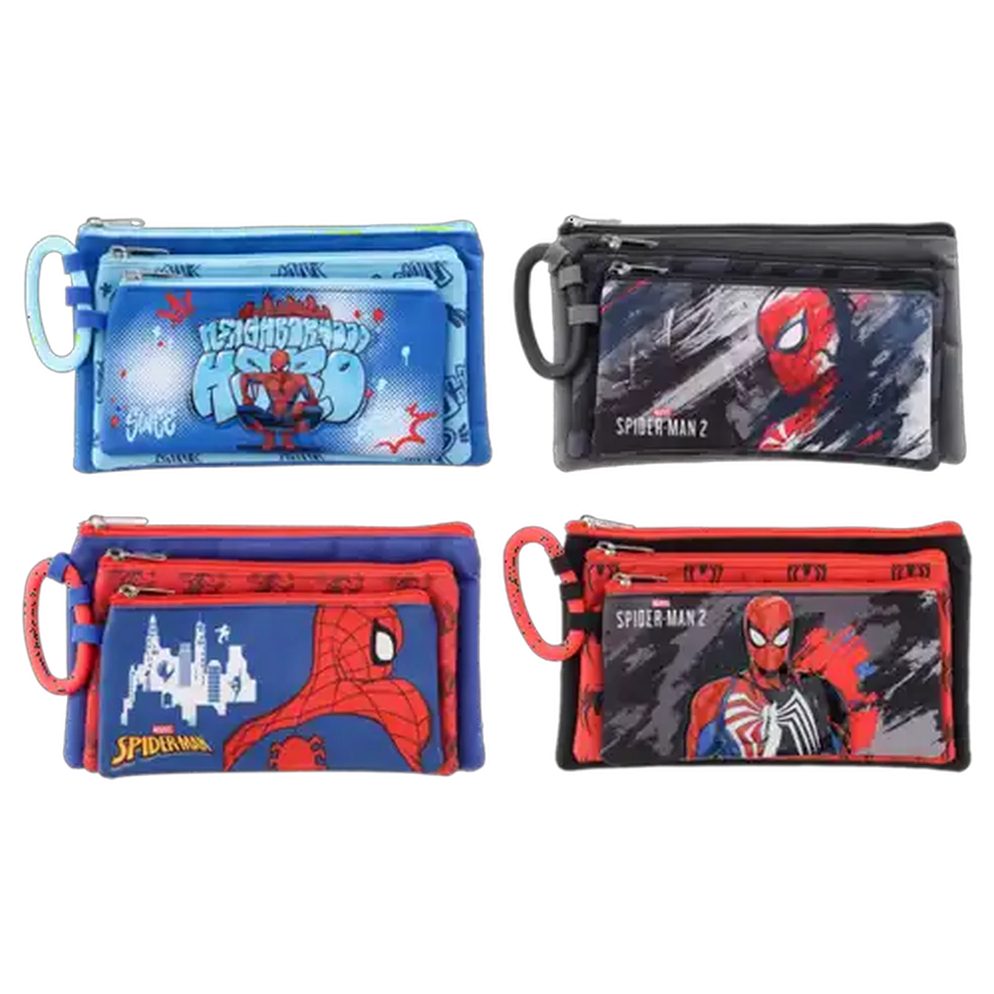 Image of Spiderman Triple Compartment Pencil Bag (Design May Vary)