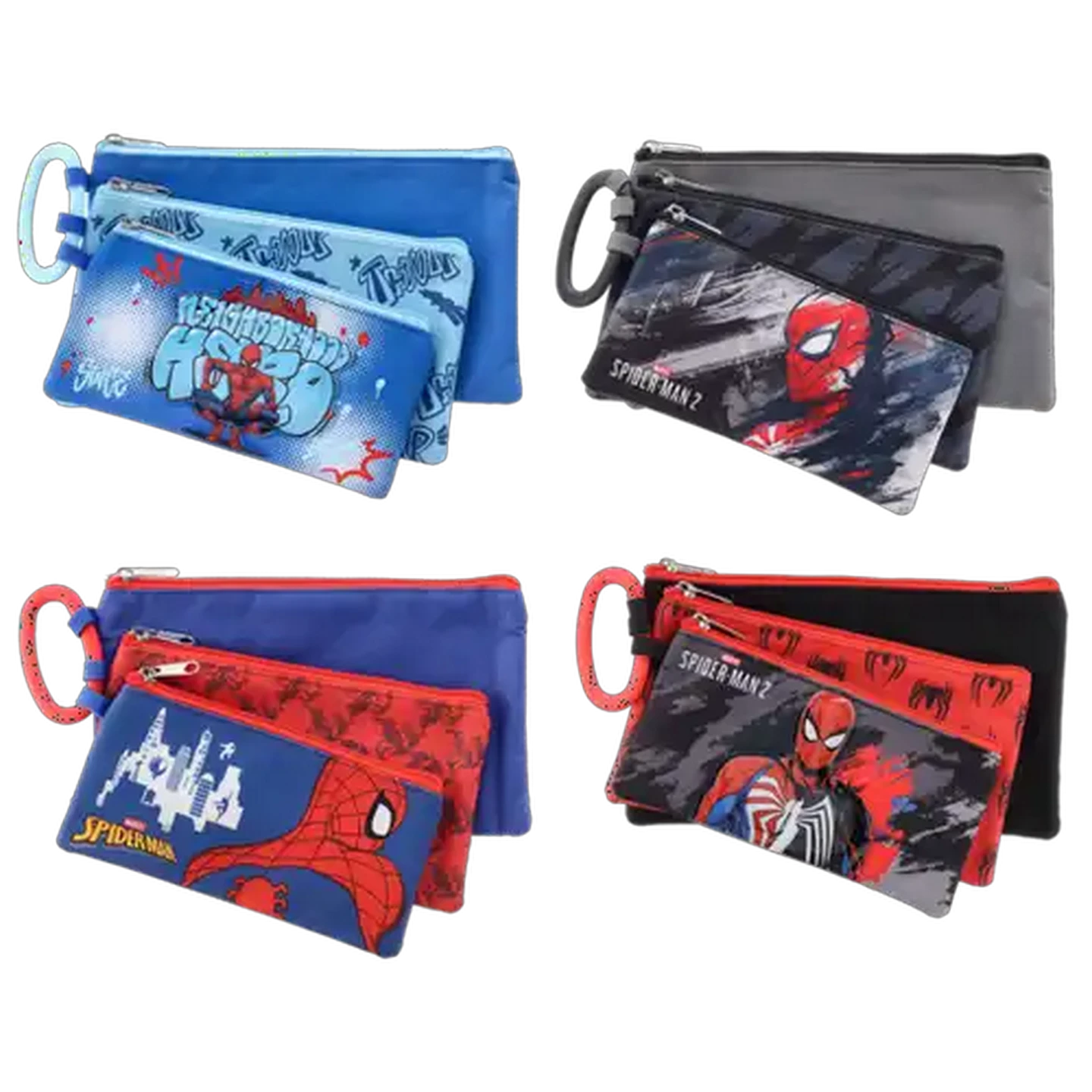 Image of Spiderman Triple Compartment Pencil Bag (Design May Vary)