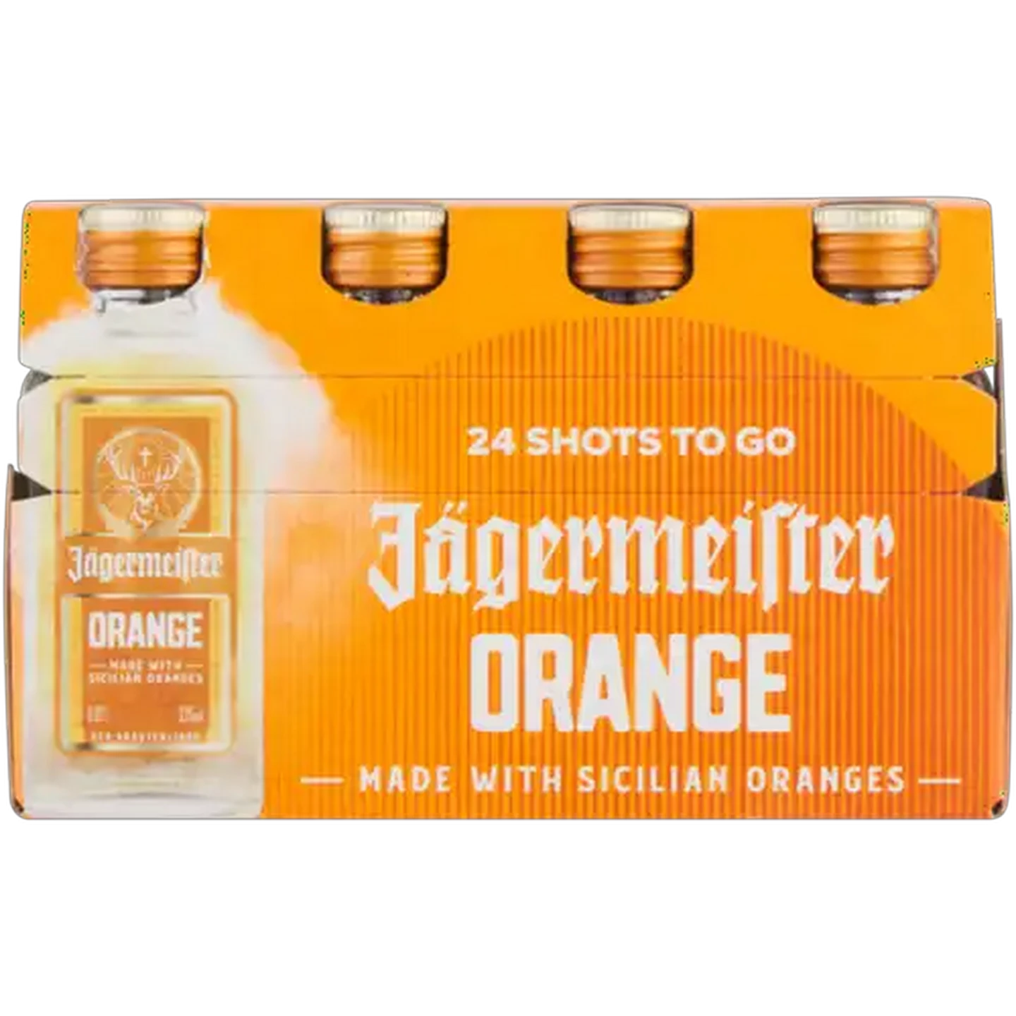 Image of Jägermeister Orange Herbal Liqueur Bottles 24 x 20ml