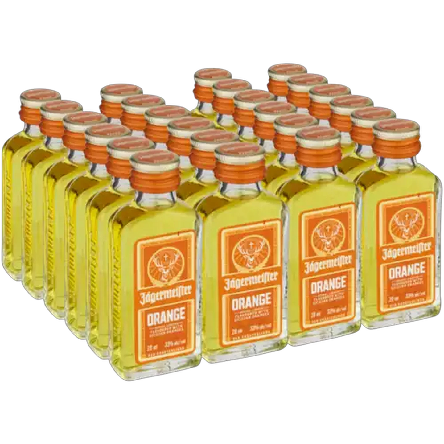 Image of Jägermeister Orange Herbal Liqueur Bottles 24 x 20ml