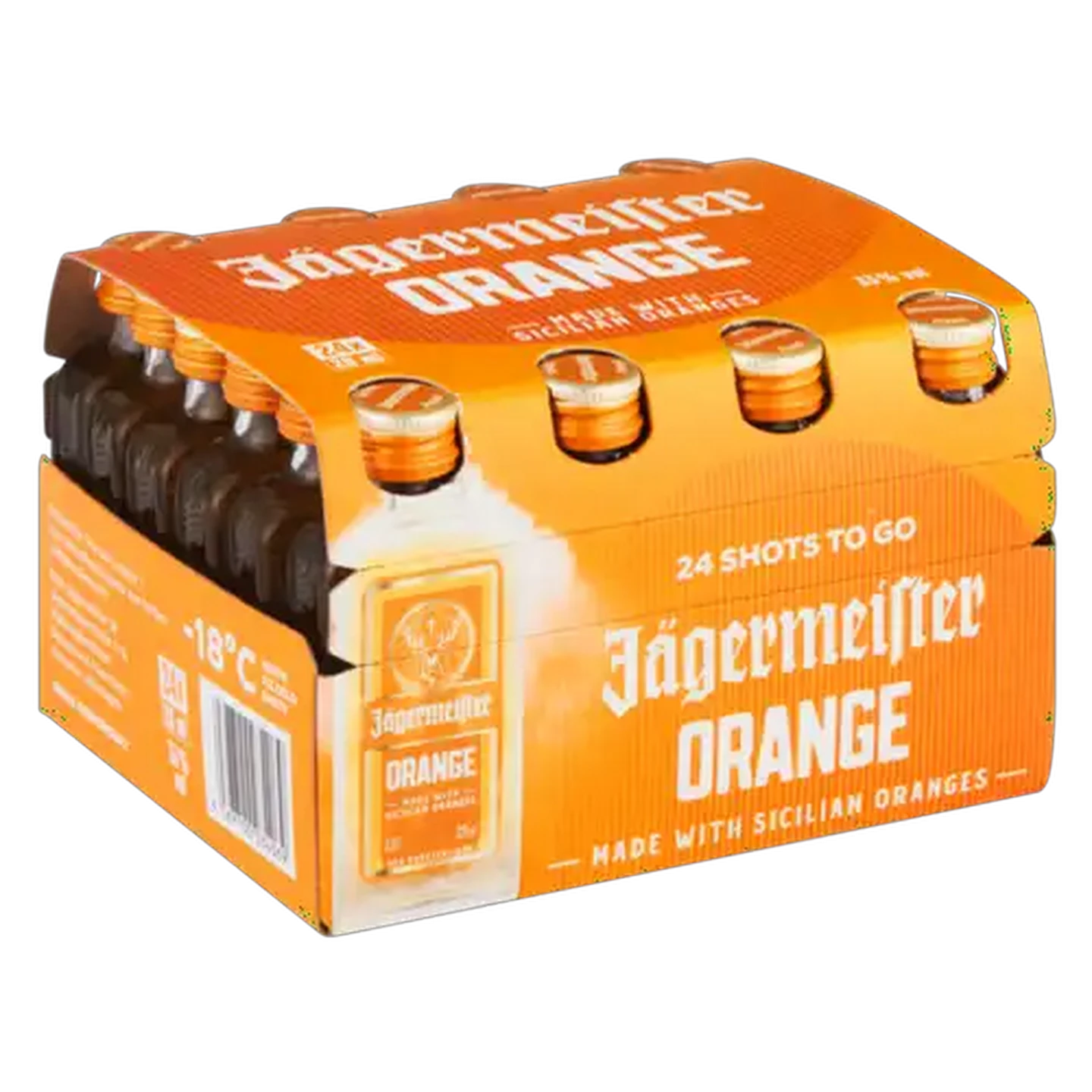 Image of Jägermeister Orange Herbal Liqueur Bottles 24 x 20ml