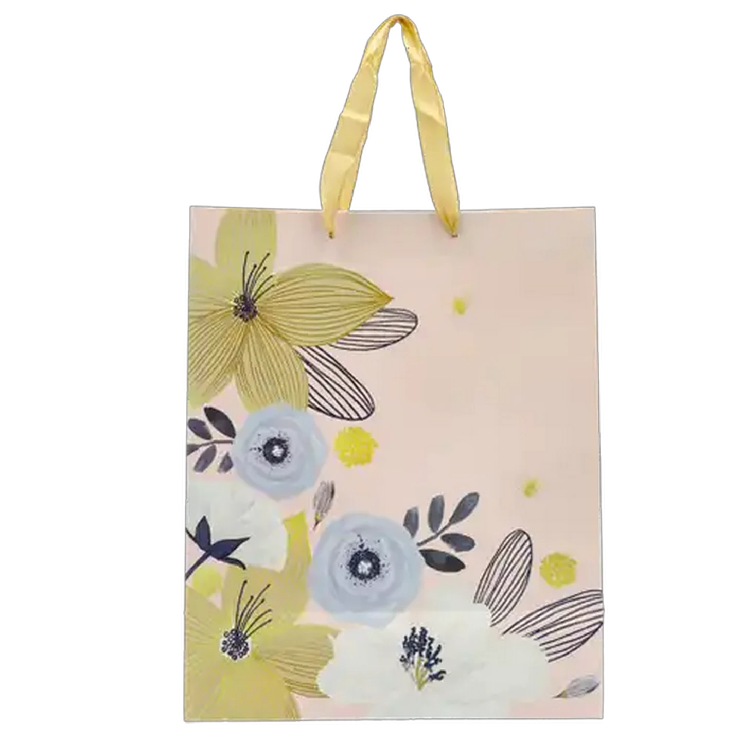 Image of S.A Greetings Floral Foil Gold Large Gift Bag