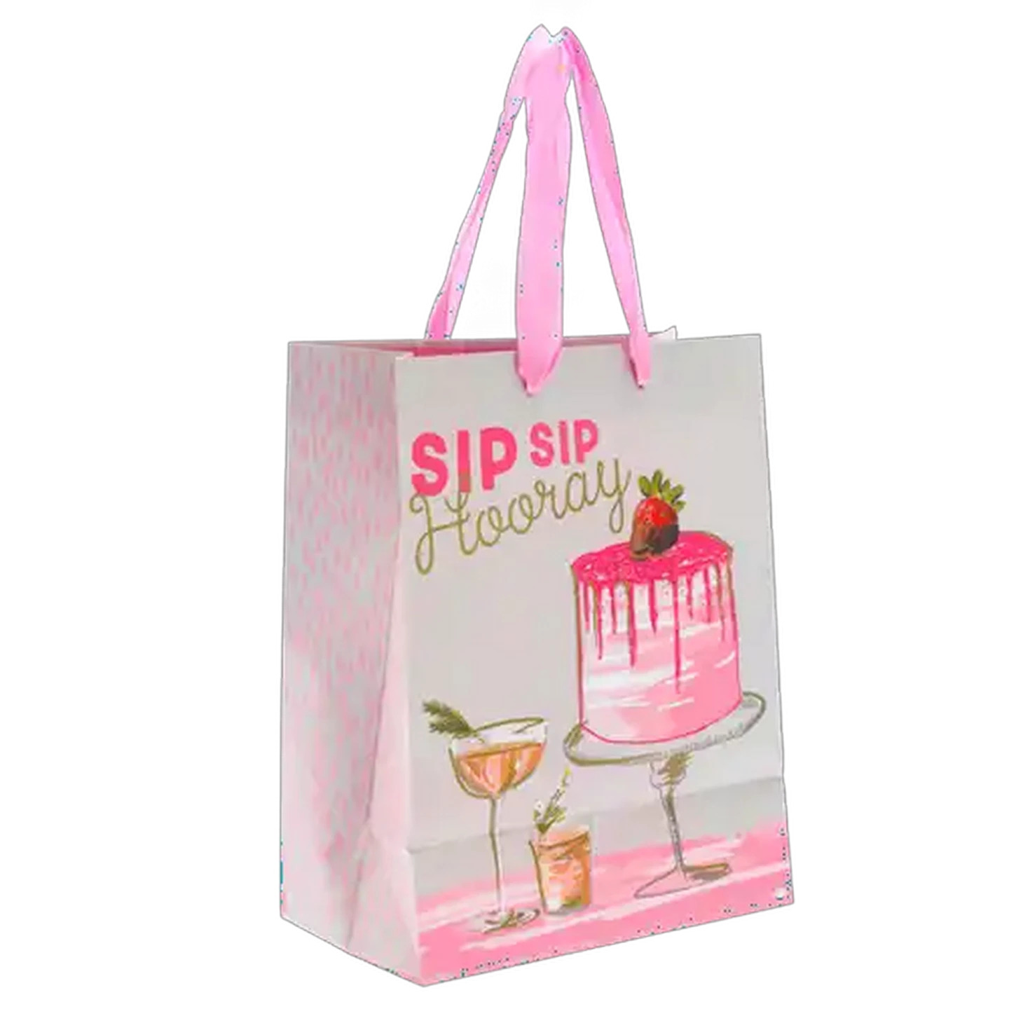 Image of Creative Stationery Sip Sip Hooray Medium Foil Gift Bag