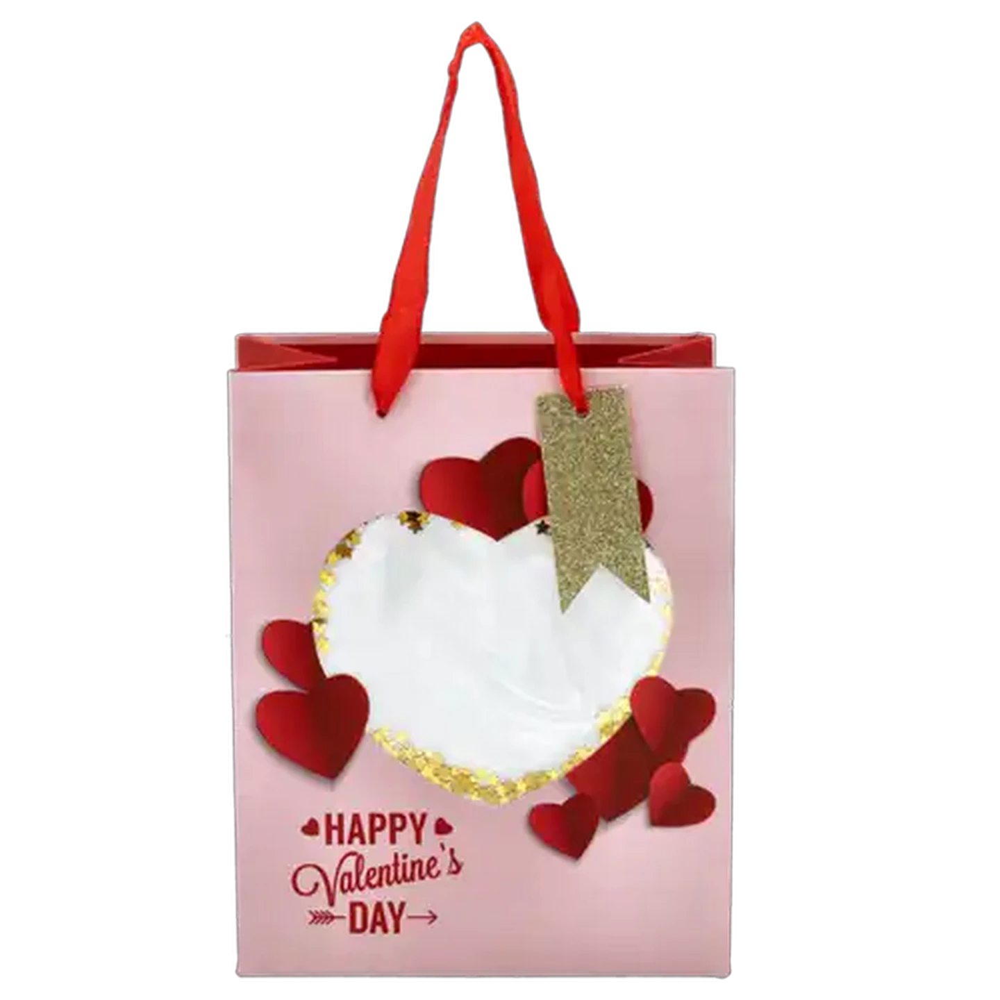 Image of Confetti Medium Happy Valentines Day Heart Gift Bag