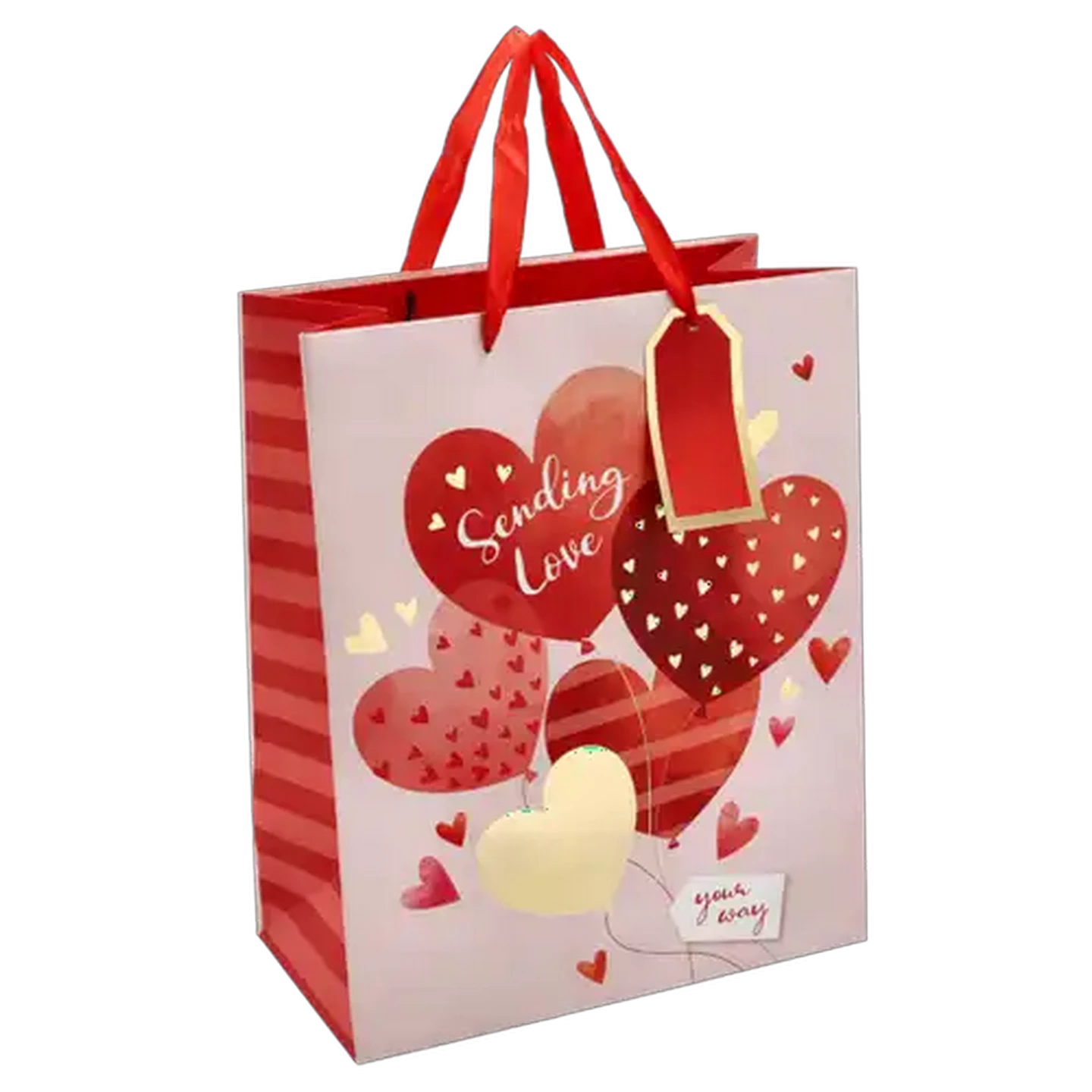 Image of Sending Love Large Valentine's Day Foiled Gift Bag
