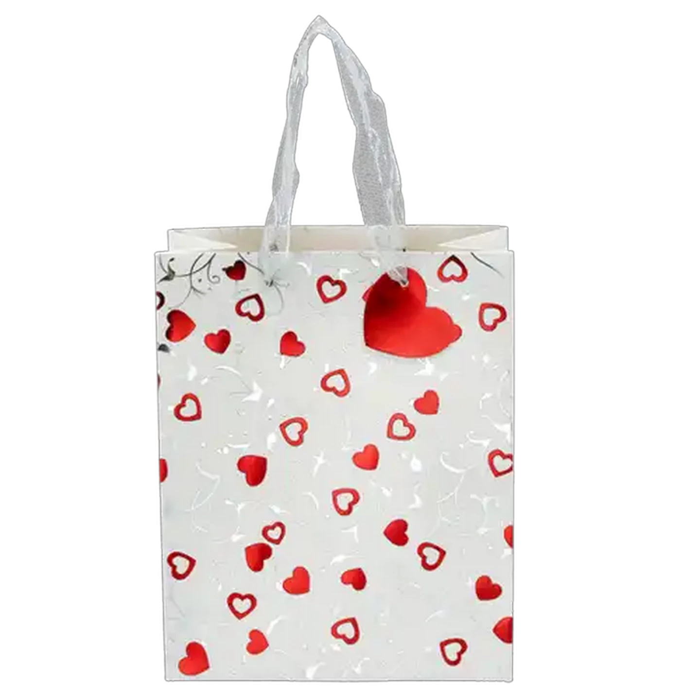 Image of Fenice Print Medium Valentine's Day Heart Gift Bag