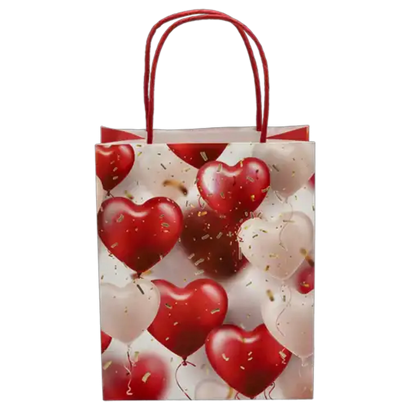 Image of Valentines Day Medium Balloon Heart Print Gift Bag