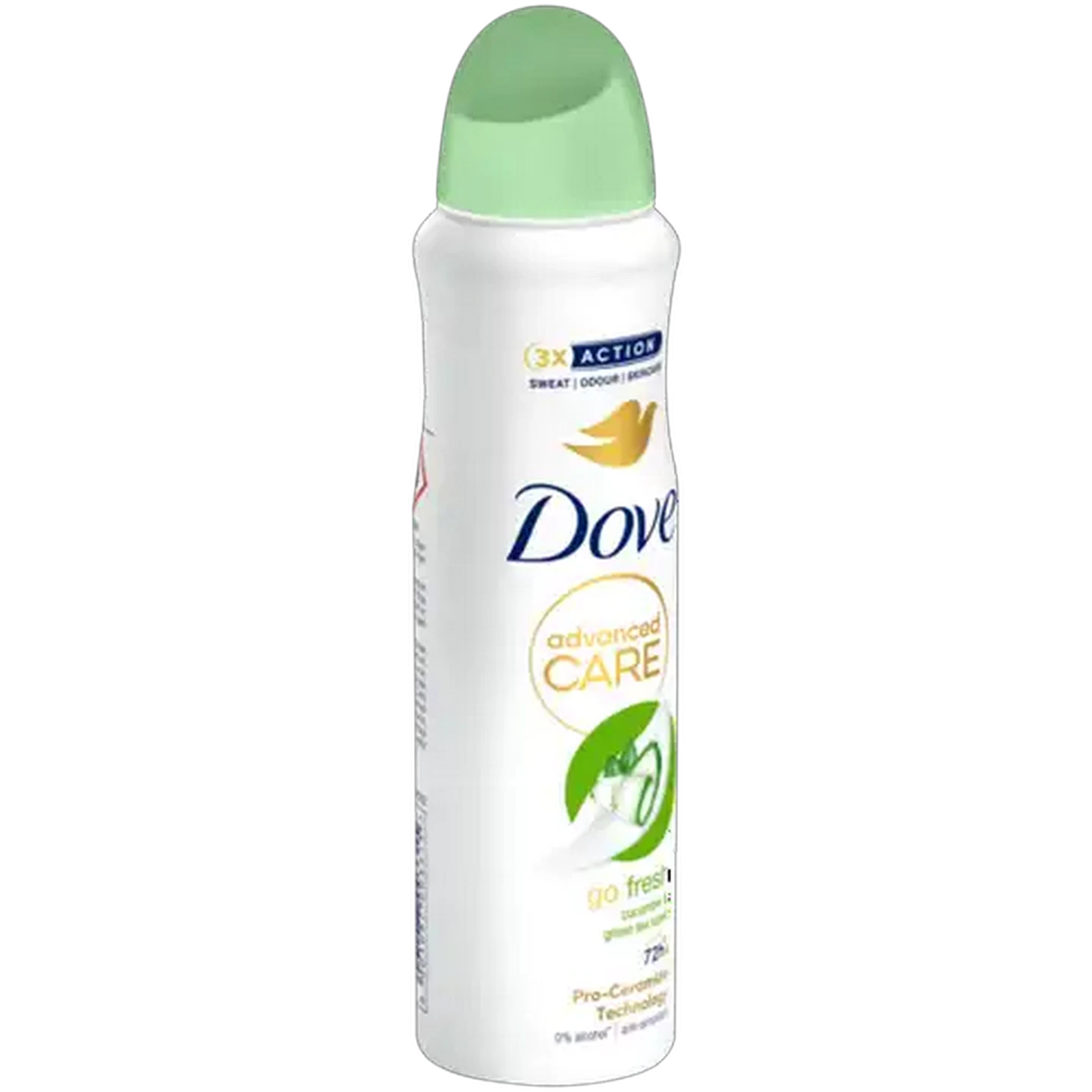 Image of Dove Advanced Care Go Fresh Alcohol Free Cucumber & Green Tea 0% Alcohol Anti-Perspirant Body Spray 150ml
