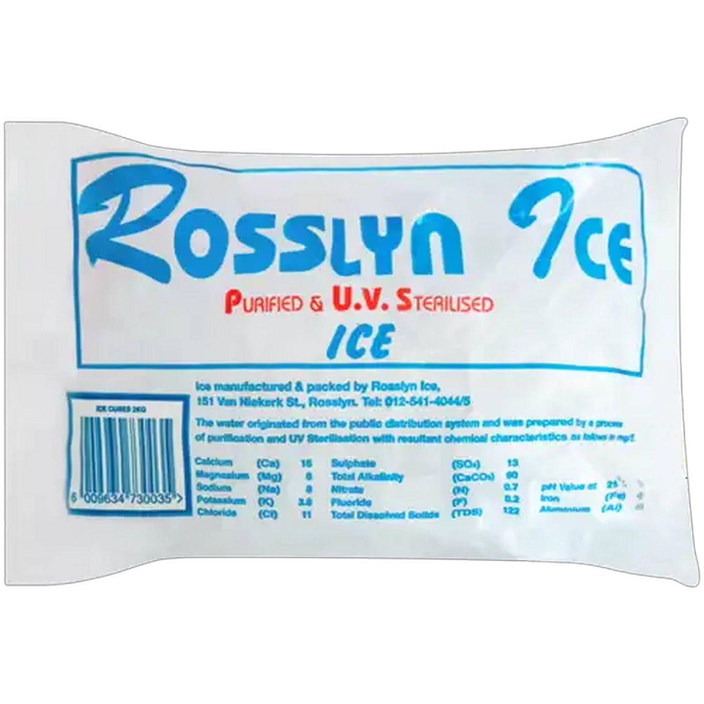 Image of Rosslyn Ice Purified And Sterilized Ice 2kg