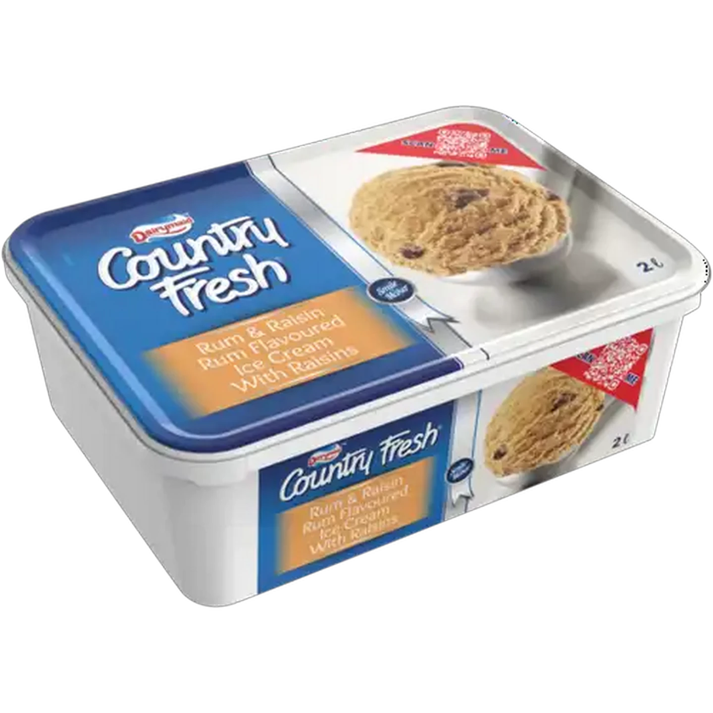 Image of Dairymaid Country Fresh Rum & Raisin Flavoured Ice Cream With Raisins 2L