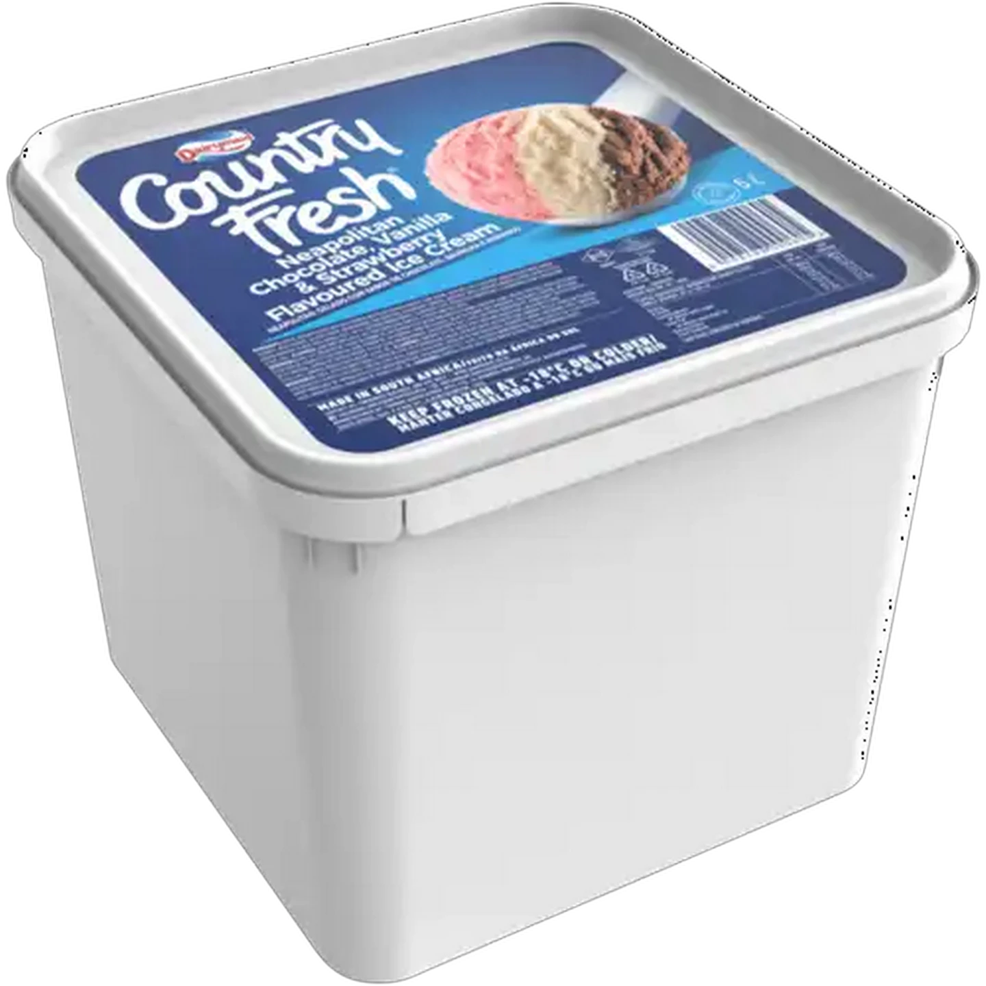 Image of Dairymaid Country Fresh Neapolitan Flavoured Ice Cream 5L