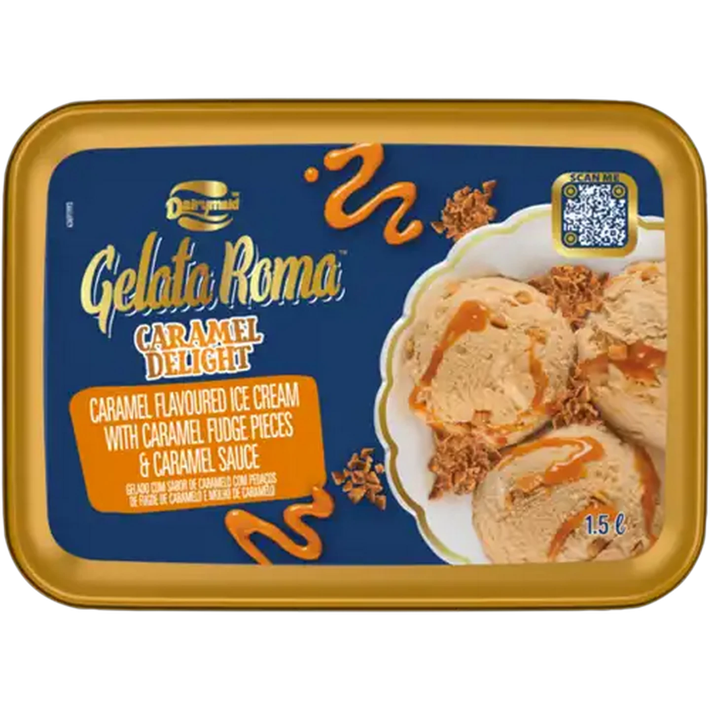 Image of Dairymaid Gelata Roma Caramel Delight Ice Cream 1.5L