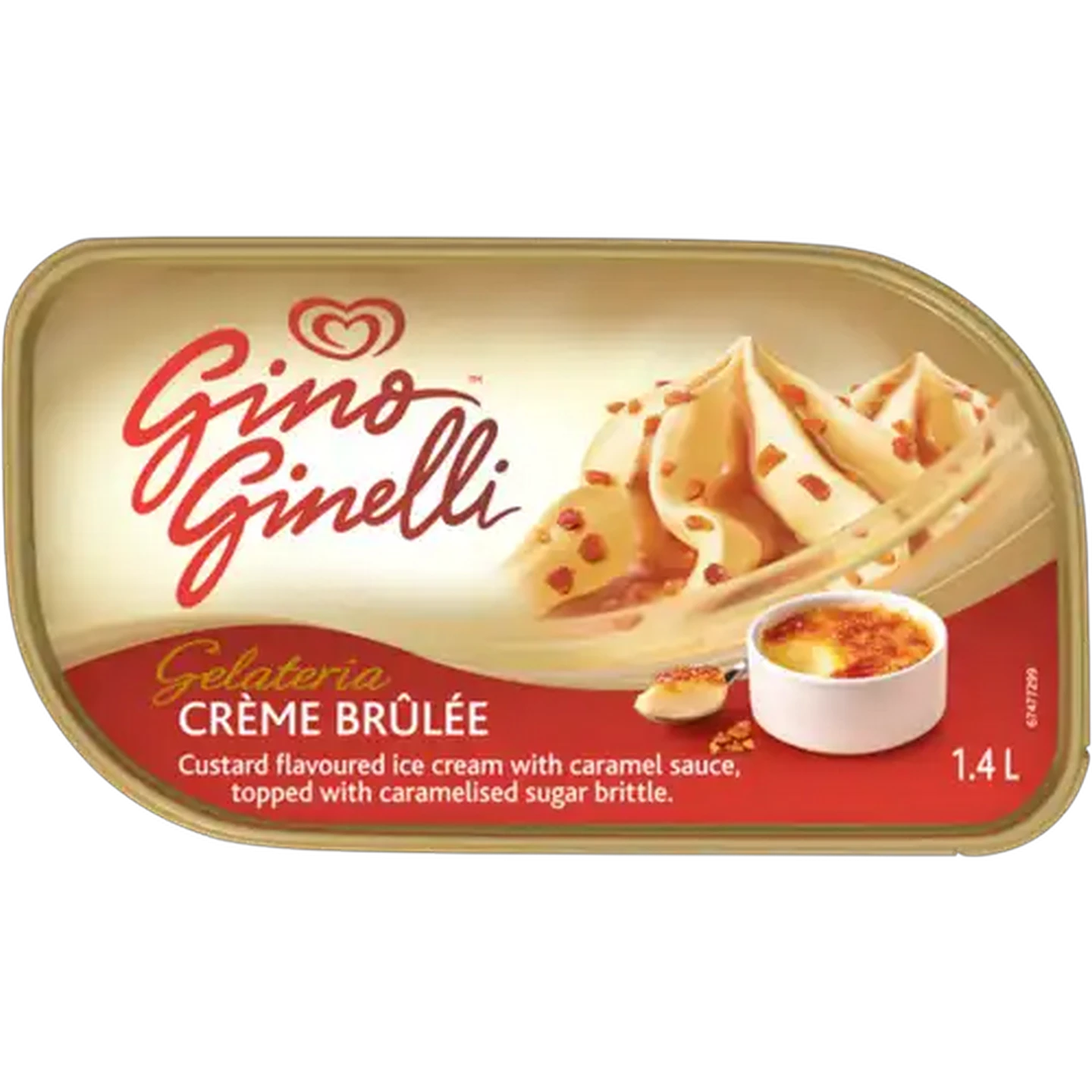 Image of Ola Gino Ginelli Crème Brûlée Flavoured Ice Cream With Caramel Sauce 1.4L