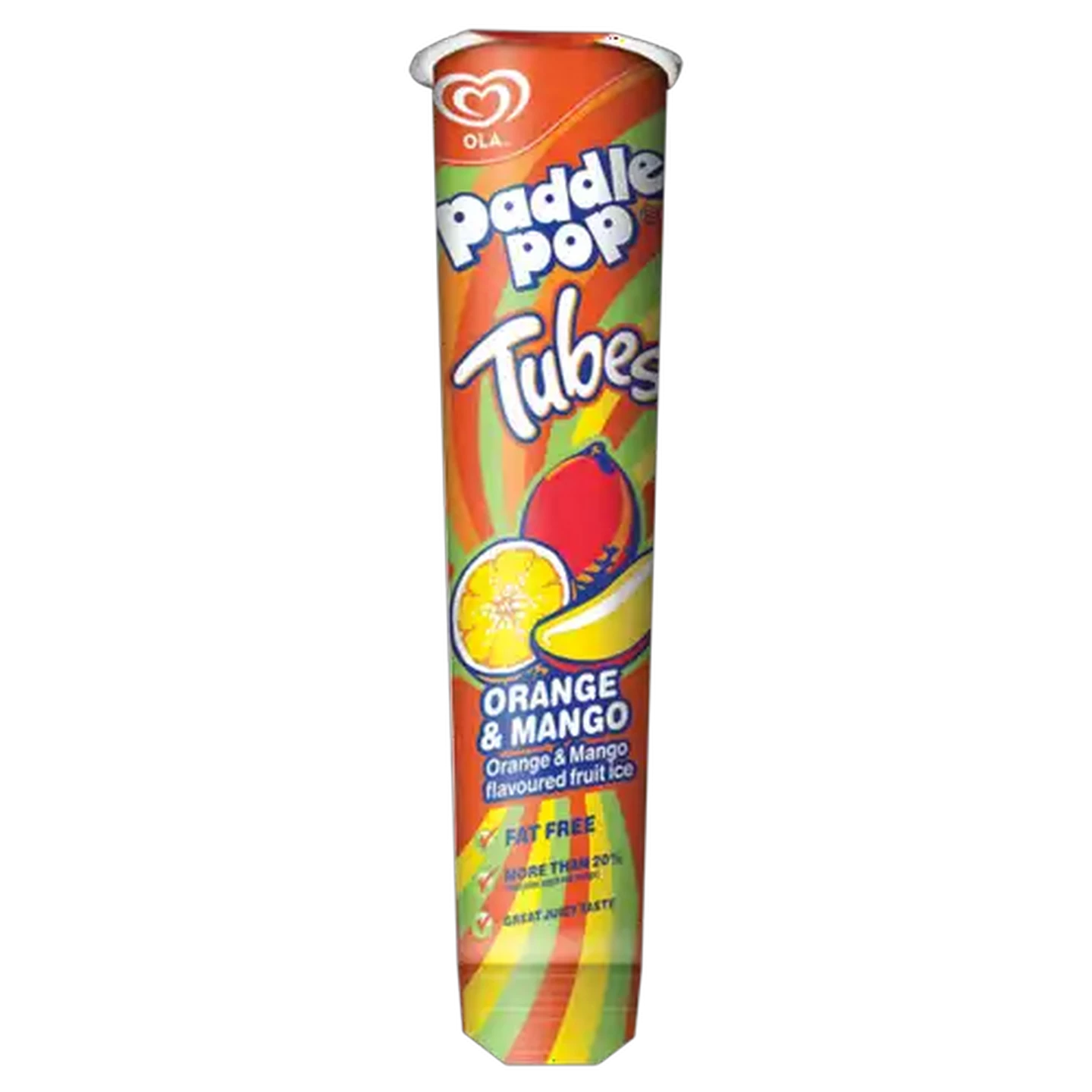 Image of Ola Paddle Pop Orange & Mango Flavoured Fruit Ice Tube 90ml