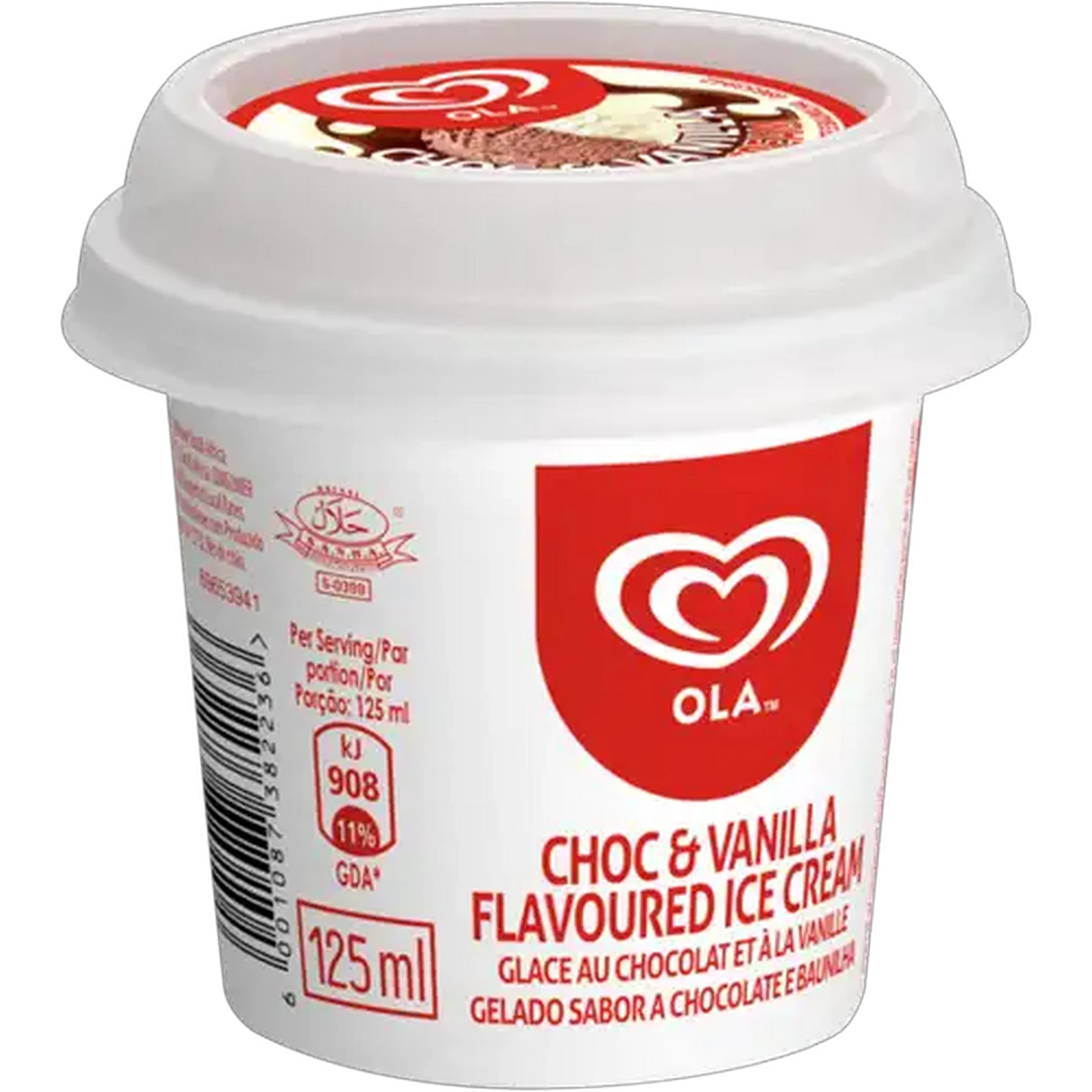 Image of OLA Choc & Vanilla Flavoured Ice Cream 125ml