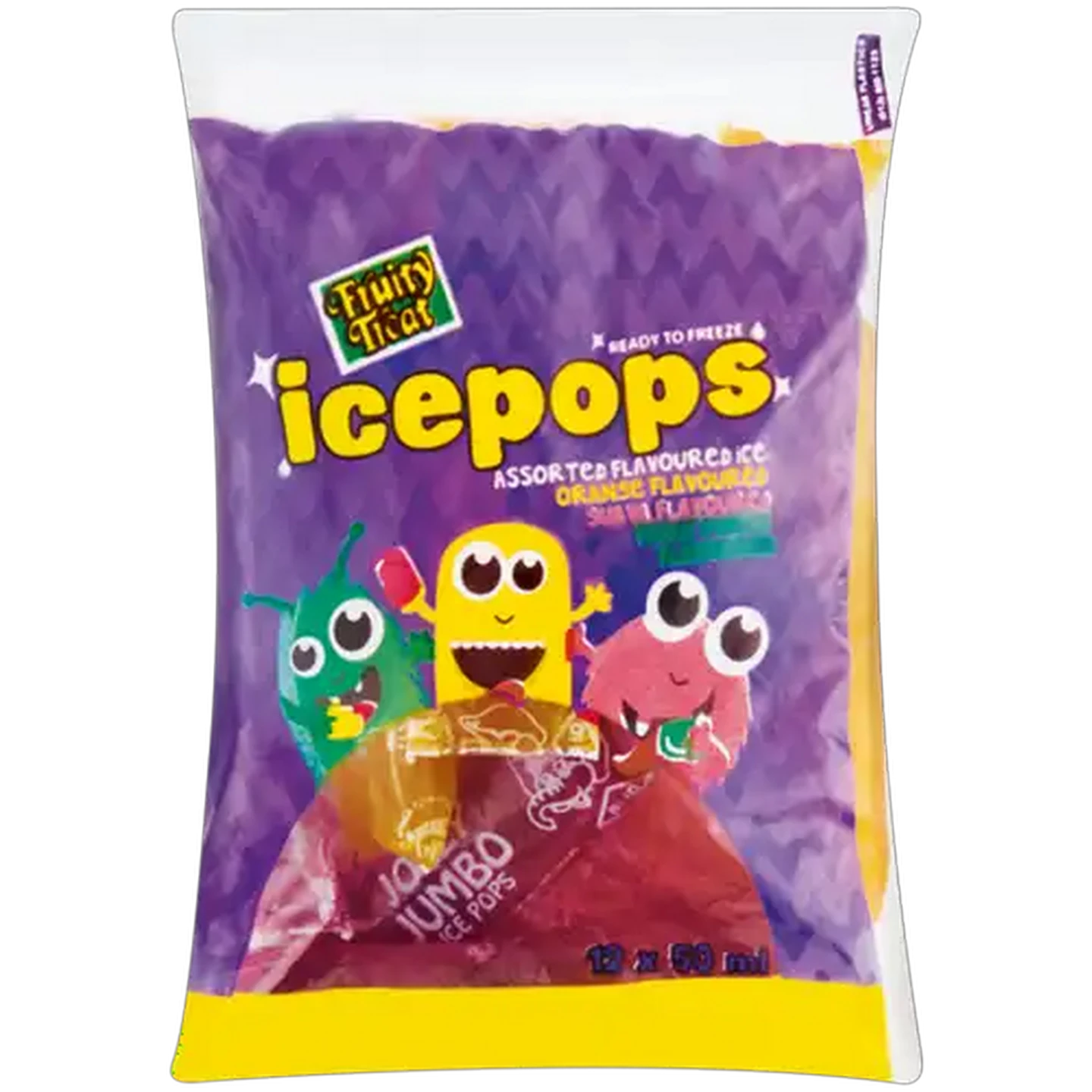 Image of Fruity Treat Frozen Assorted Flavoured Ice Pops 12 Pack