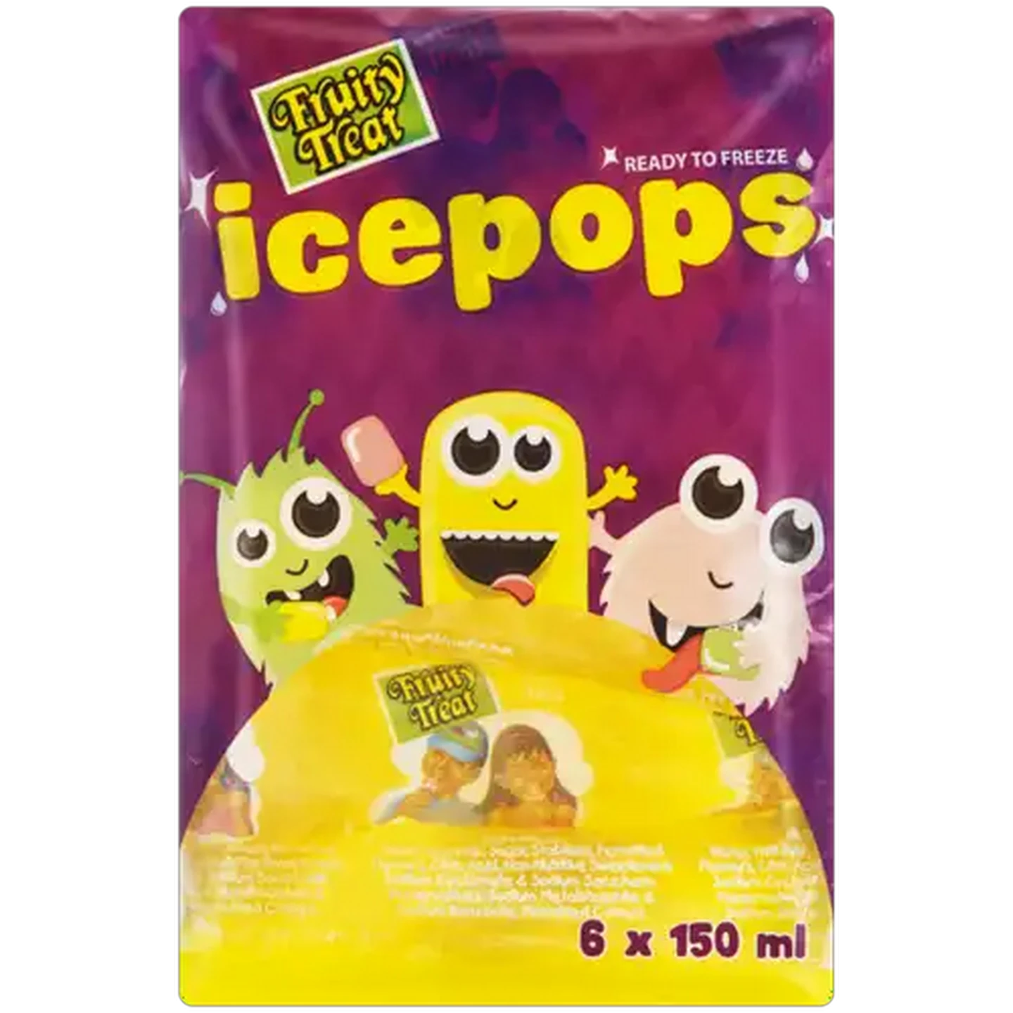 Image of Fruity Treat Orange Flavoured Ice Pops 6 x 150ml