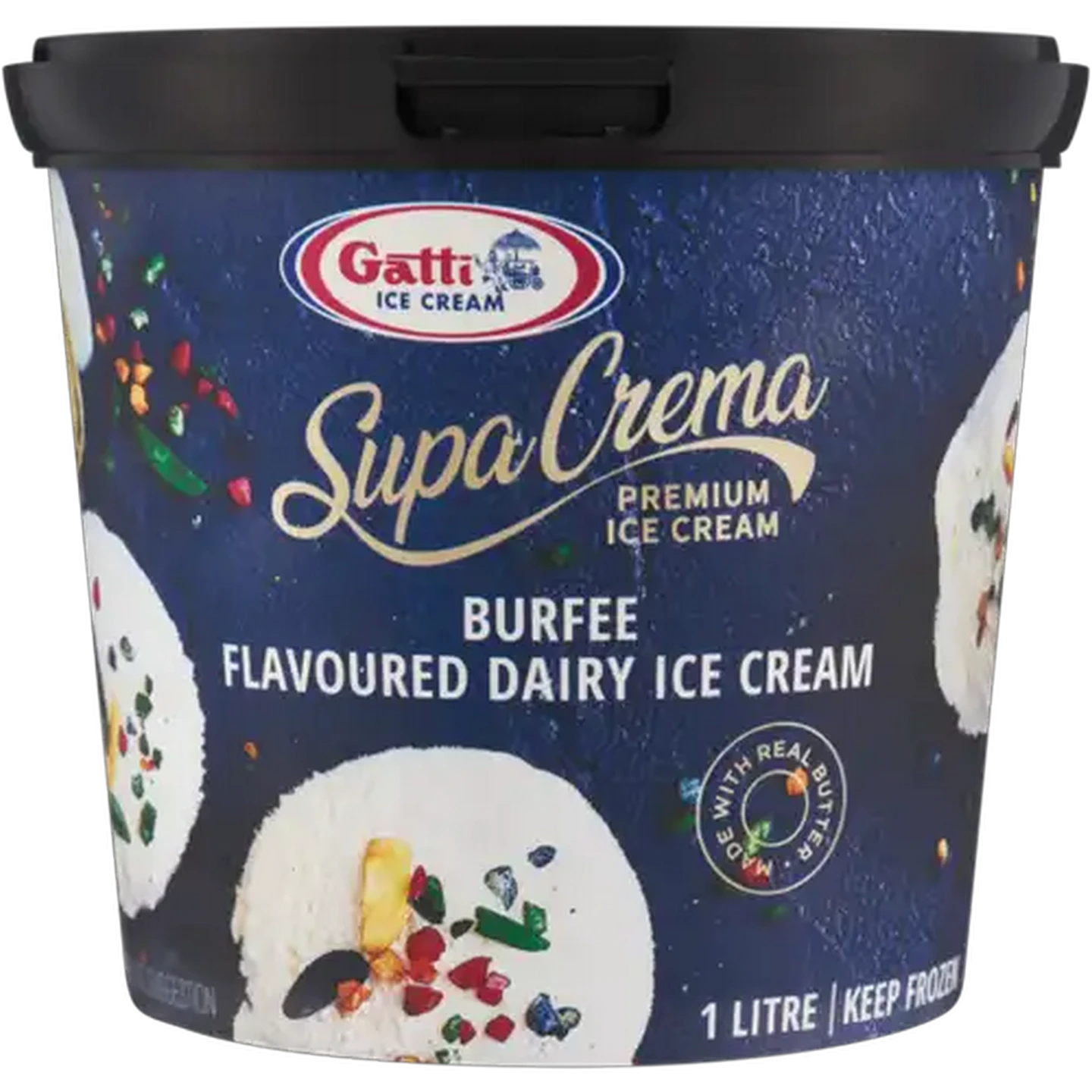 Image of Gatti Ice Cream Supa Crema Burfee Premium Dairy Ice Cream 1L