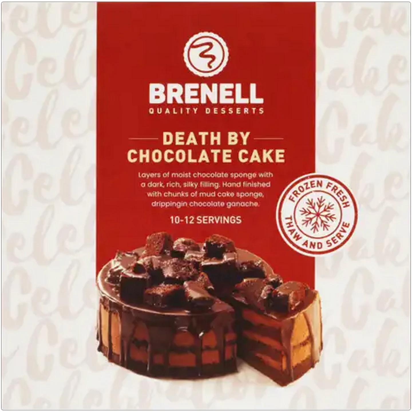 Image of Brenell Desserts Frozen Death By Chocolate Cake 18cm