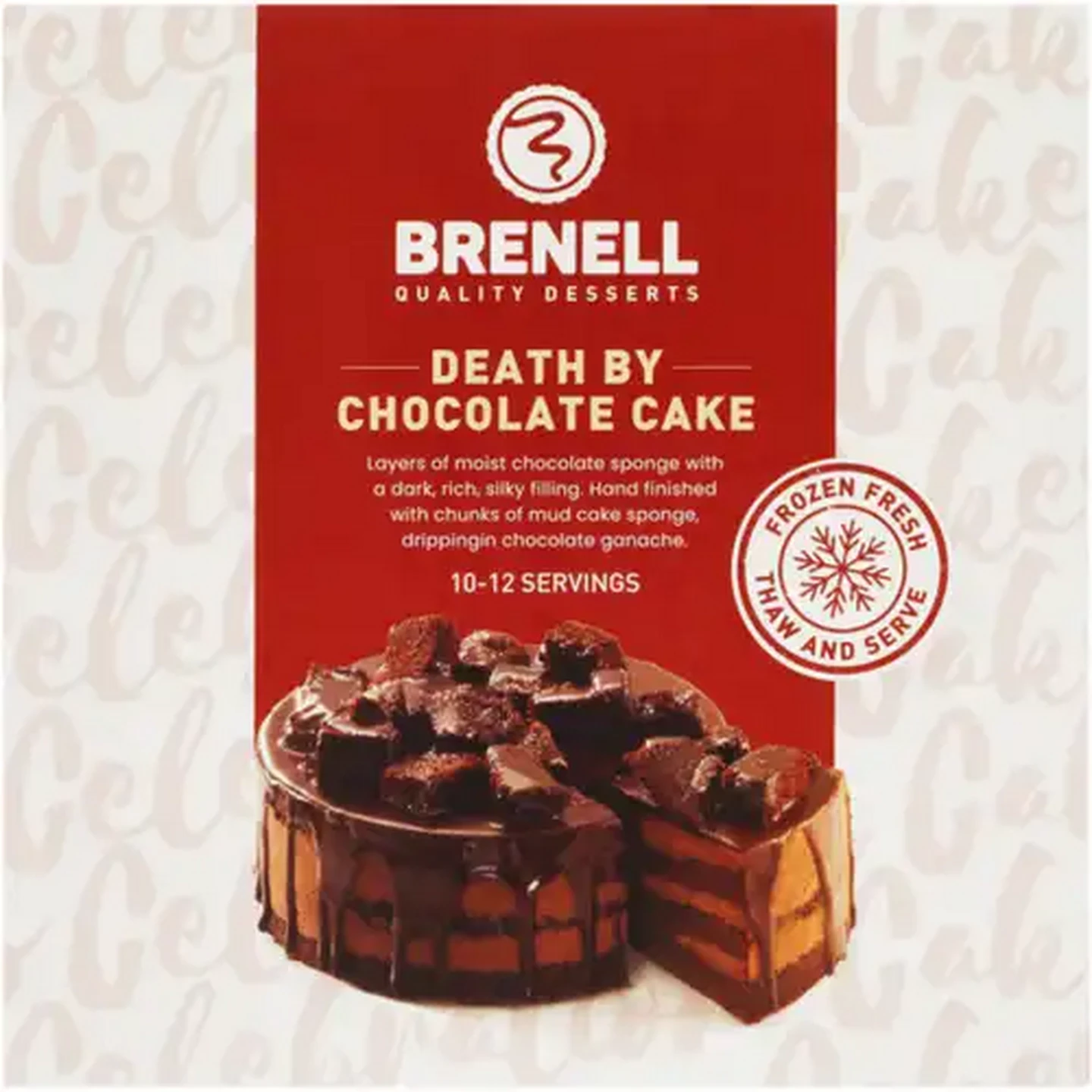 Image of Brenell Desserts Frozen Death By Chocolate Cake 18cm