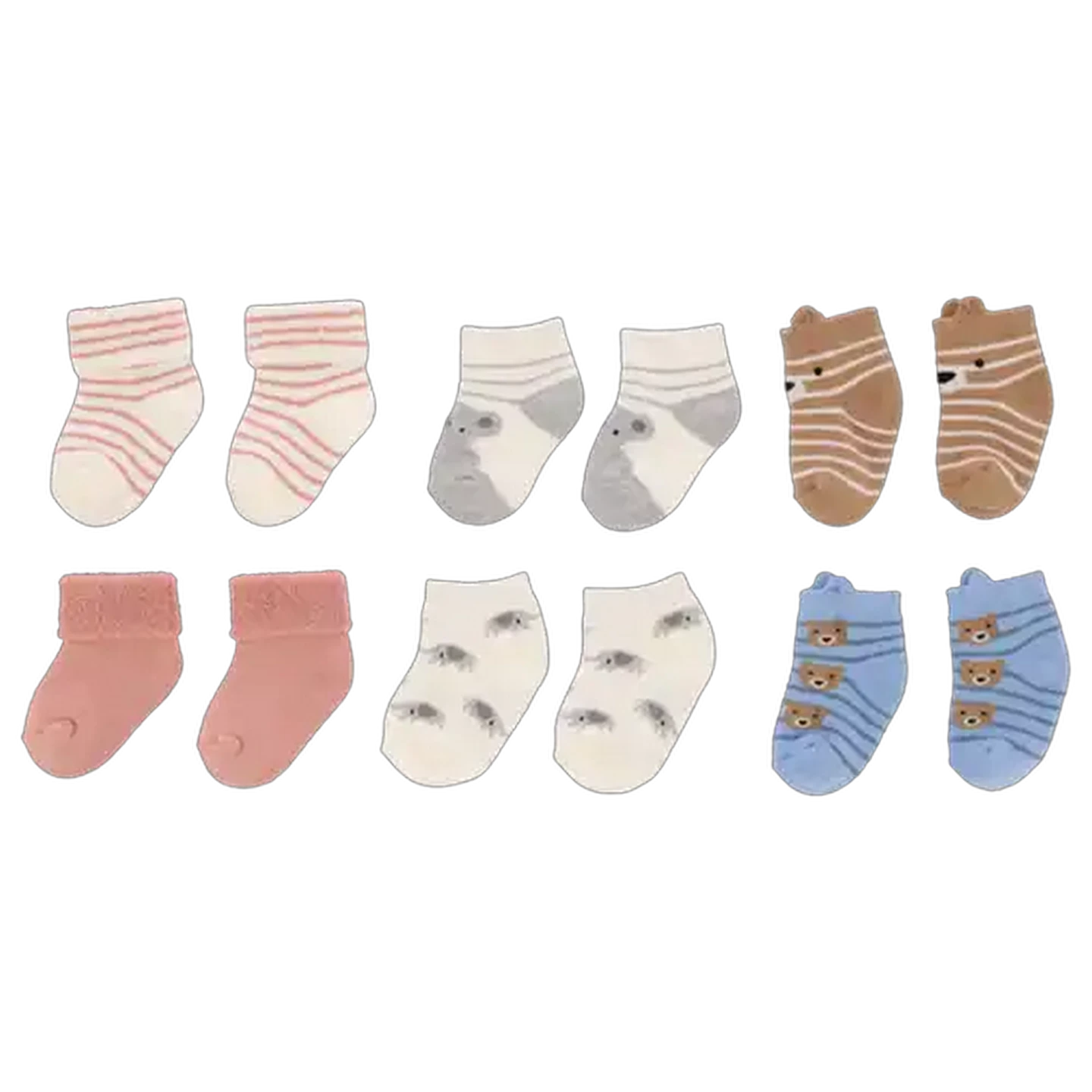 Image of Jolly Tots Newborn Baby Socks 0 - 6 Months (Design May Vary)
