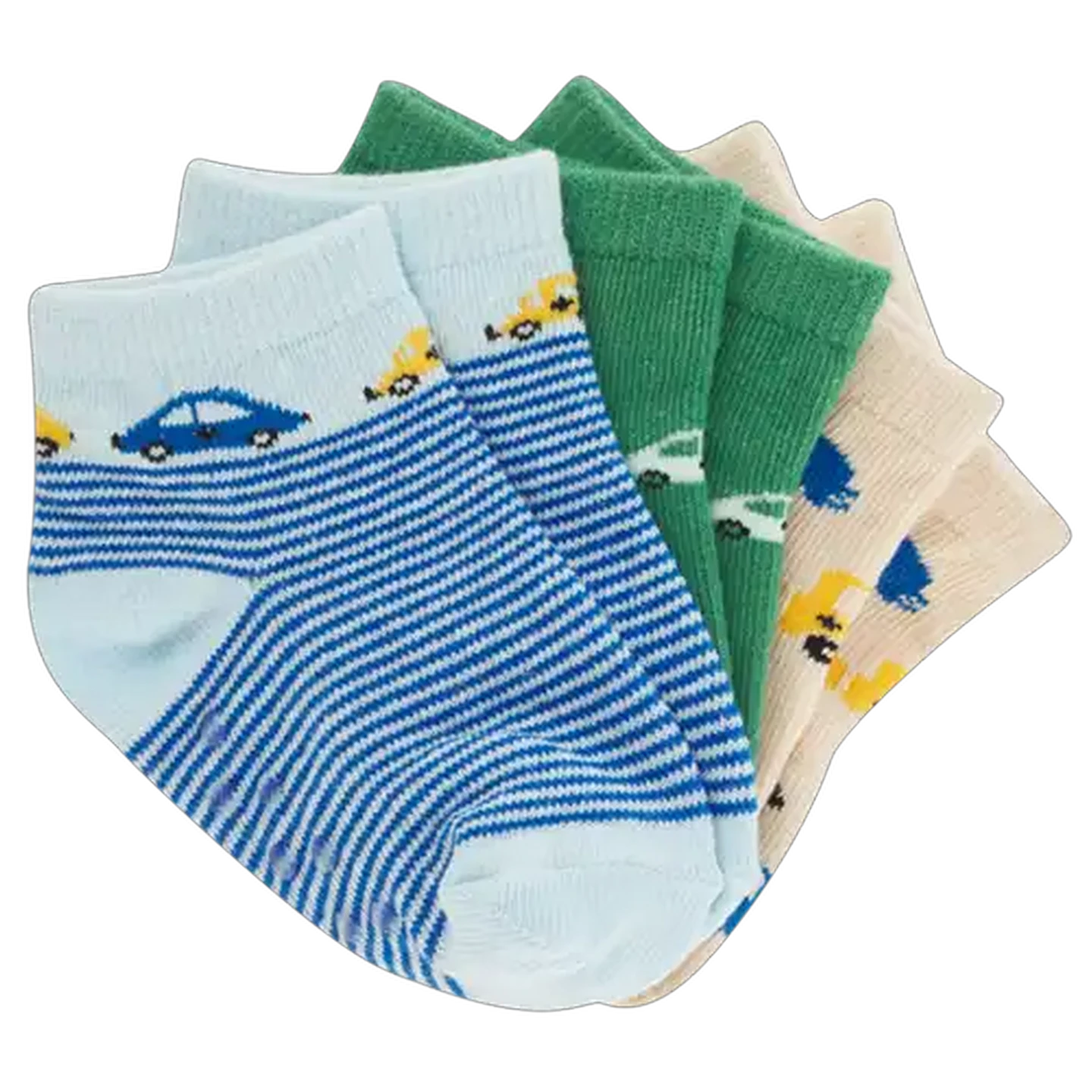 Image of Jolly Tots Baby Boy Socks 0 Months + 3-Pack
