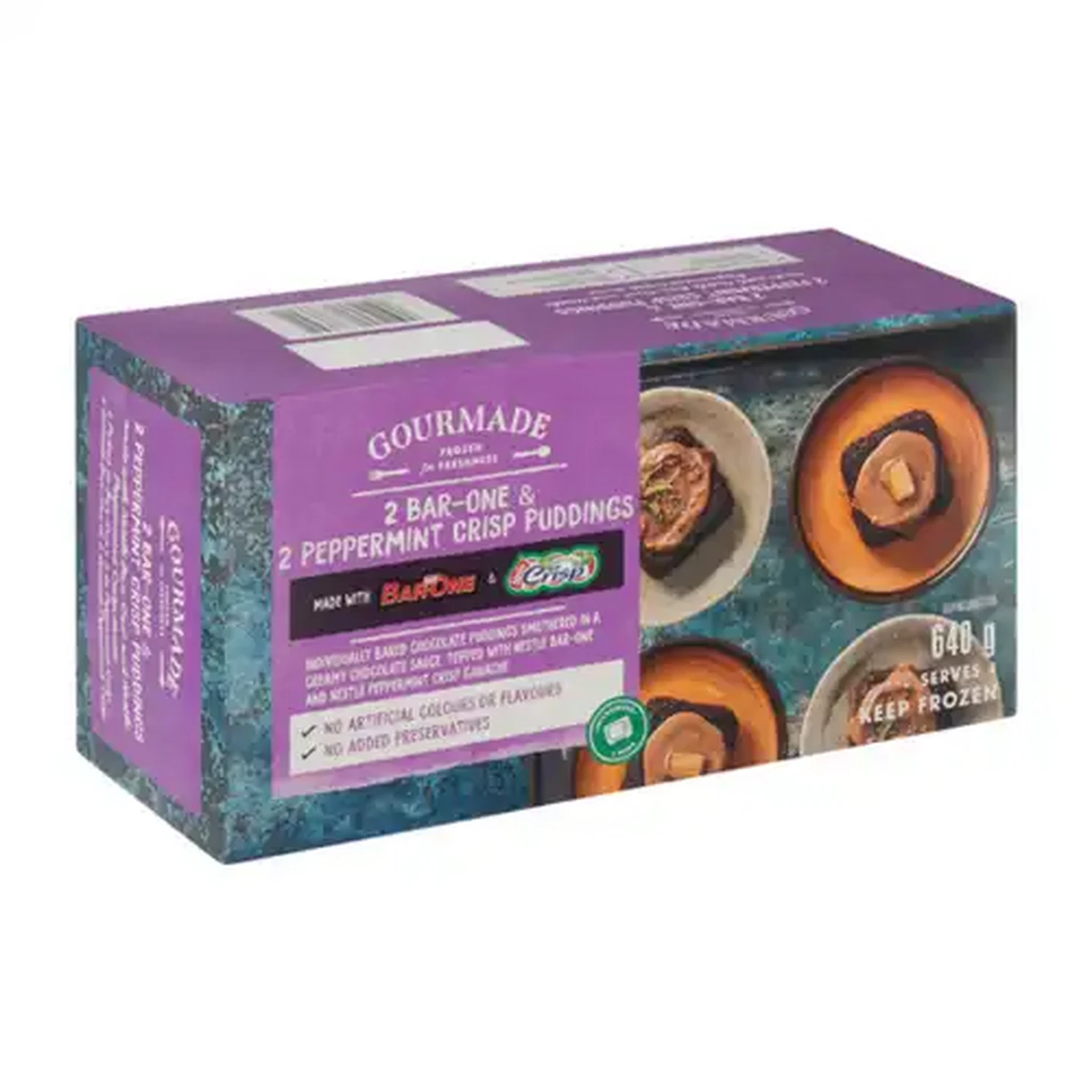 Image of Gourmade Frozen Pudding Desserts made with BAR-ONE® and Peppermint Crisp® 640g