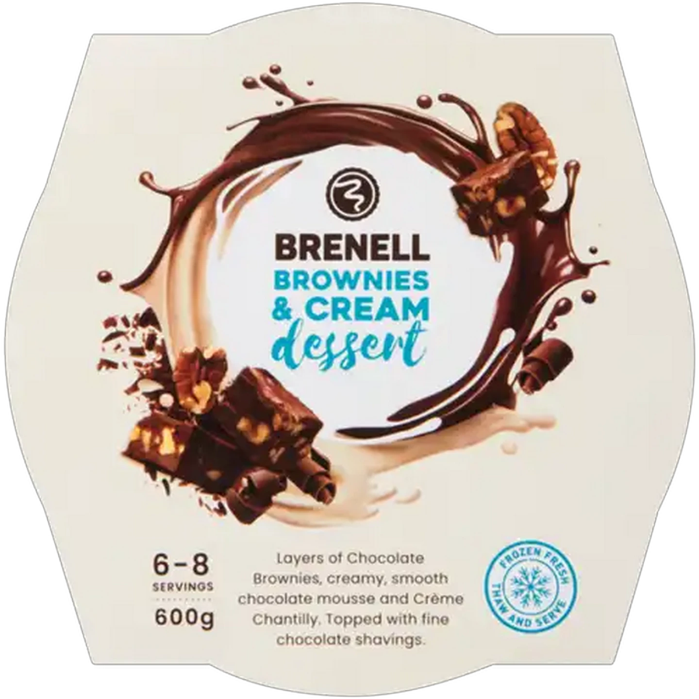 Image of Brenell Frozen Brownies & Cream Dessert 600g