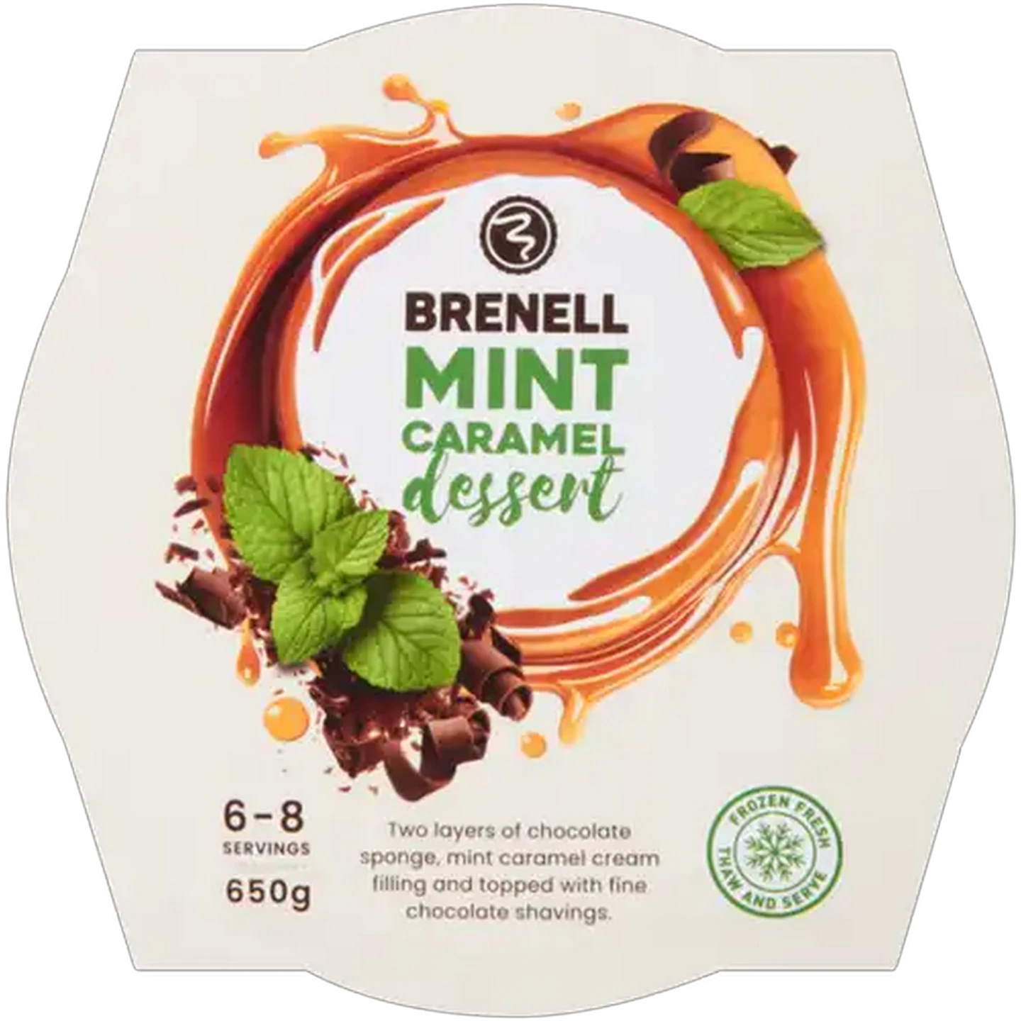 Image of Brenell Frozen Mint Caramel Dessert 650g
